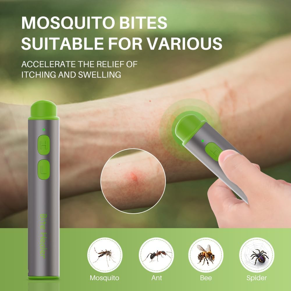 Insect Bite Sting Relief Device, Chemical-Free Itch Swelling Relief for Mosquito Bites, Compact & Portable - Rechargeable Bite Healer image number 6