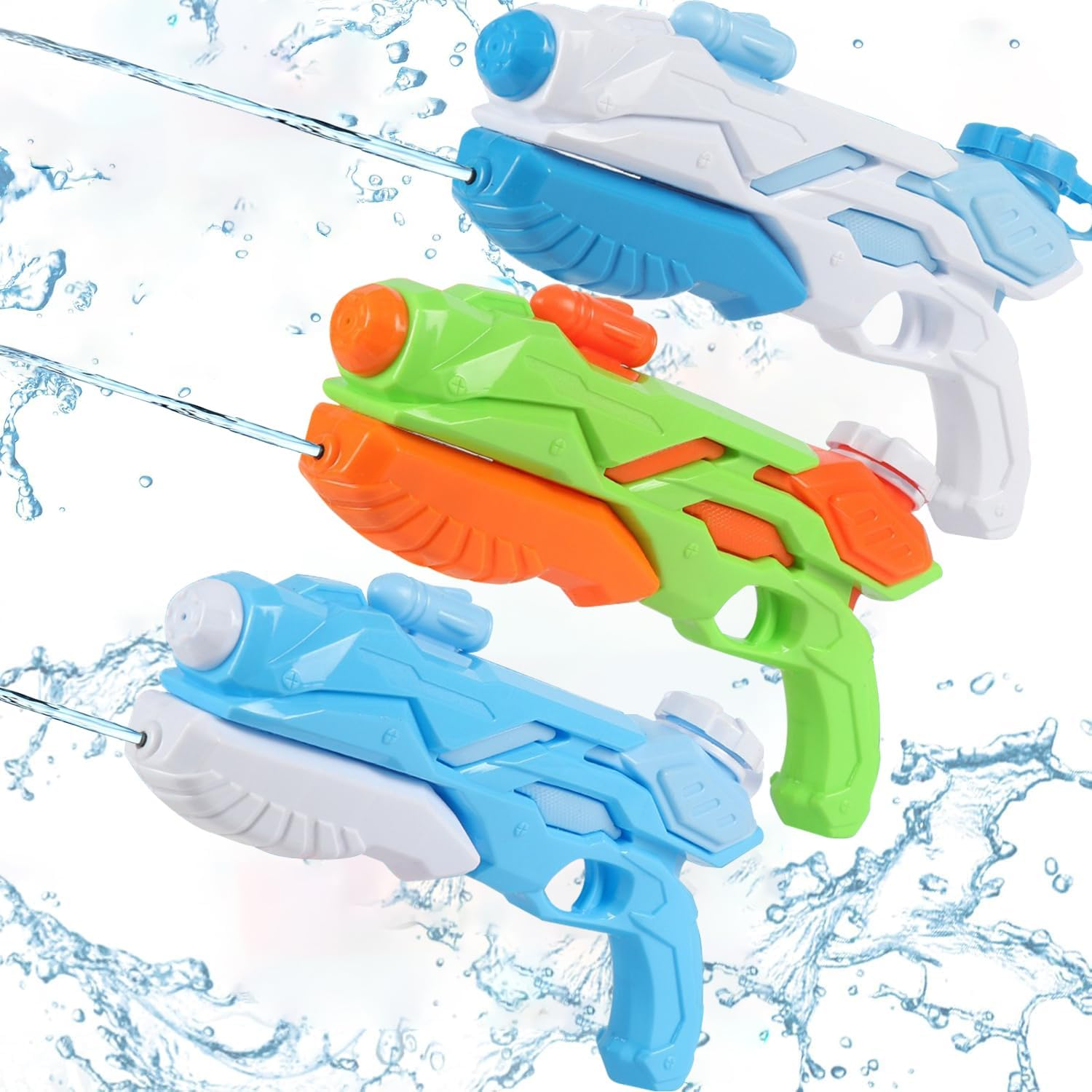 Water Guns for Kids, 2-Pack 250Ml Squirt Guns Water Pistol Water Blaster Toys for Boys Girls Toddlers, Summer Toys for Outdoor Swimming Pool Beach Water Gun