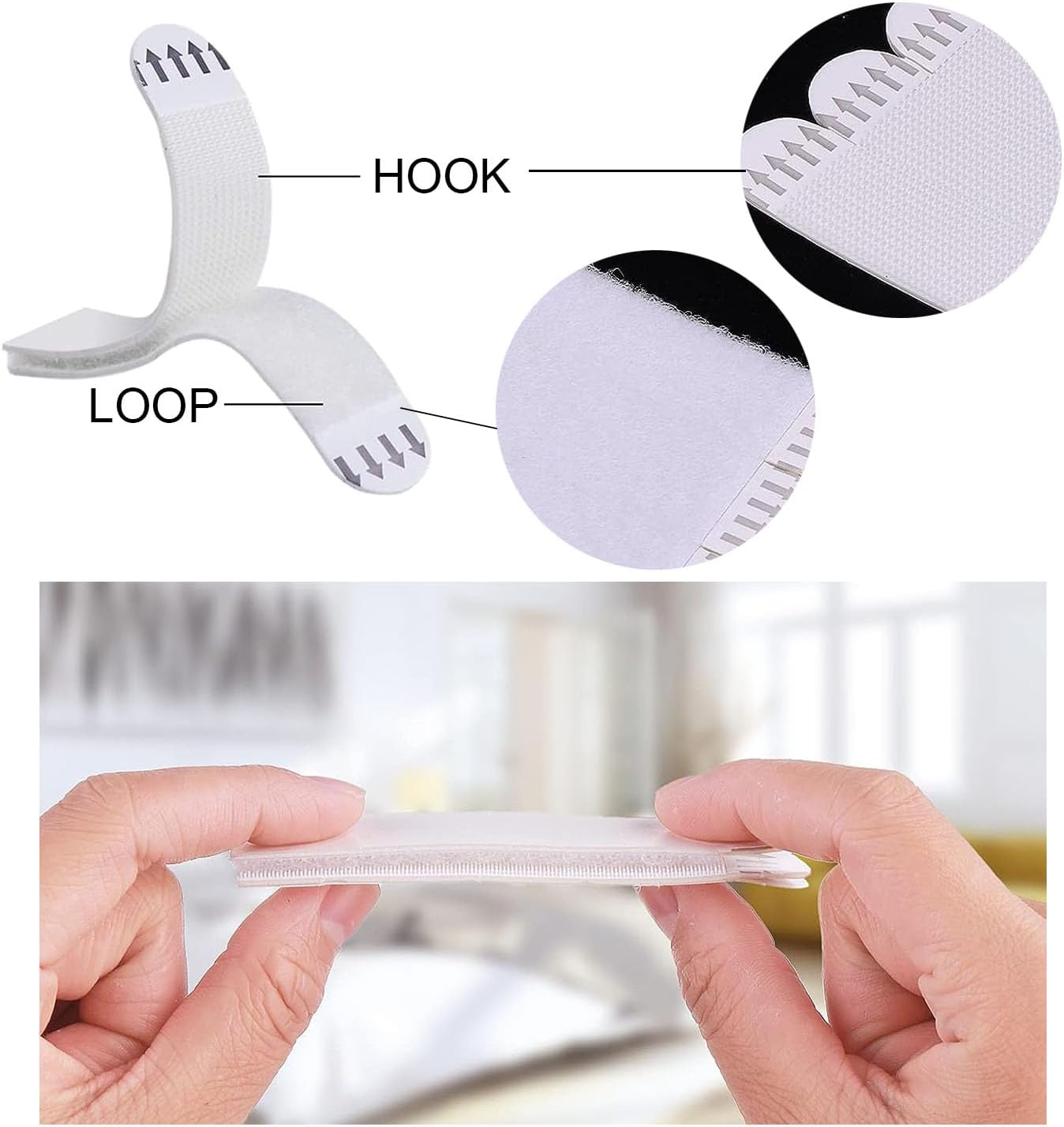 12 Pairs Large Picture Hanging Strips Heavy Duty, Sticky Picture Hangers for Walls,Hanging Pictures without Nail,Damage Free No Nails Adhesive Poster Strips for Frame Hanging Mounting Strips(24 Strips) image number 1