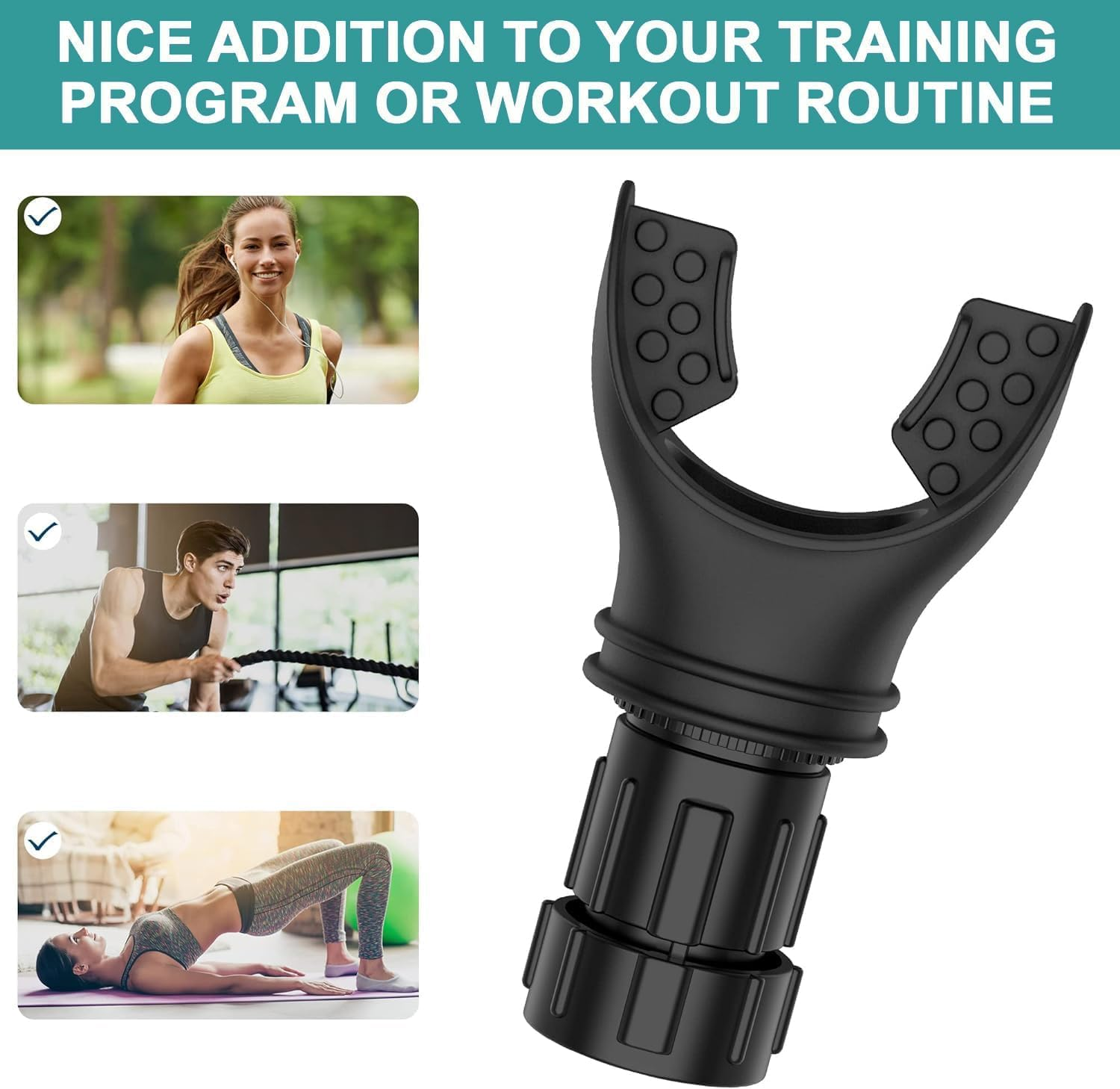 Airvantage Natural Breathing Exerciser Trainer for Drug-Free Respiratory Therapy │ Breathe Easier with Stronger Lungs │ Guided Ebook Included (Black) image number 5