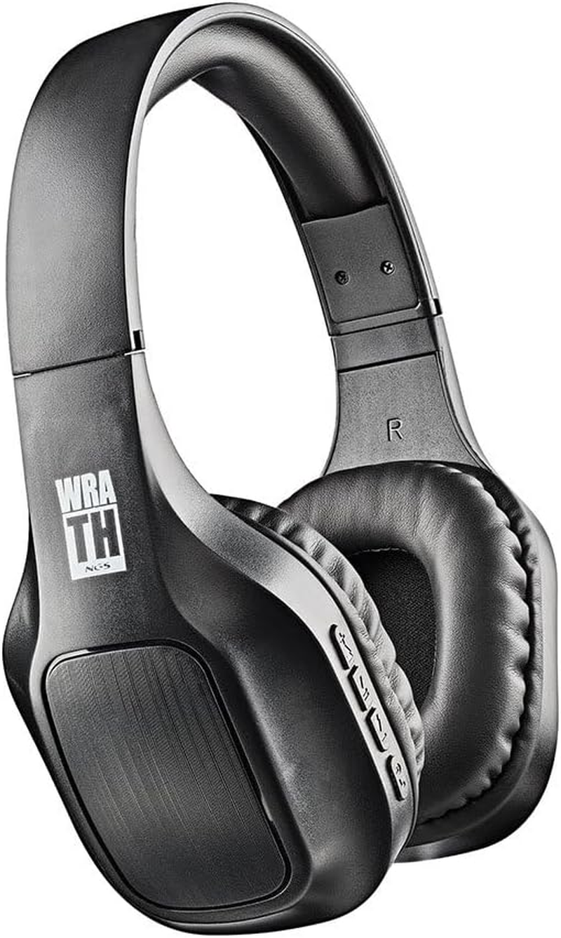 NGS ARTICA Wrath Black - Supra-Aural Wireless Headphones, Compatible with Bluetooth Technology, Built-In Microphone, 10 Hours Battery Life, Colour Black image number 3