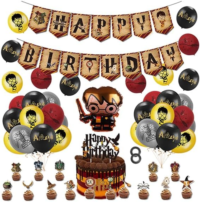 Decoration Birthday Harry Potter Birthday Decoration Wizard Balloons Harry Potter Birthday Balloons Wizard Party Decoration Wizard Birthday Decoration Harry Potter Birthday Garland Wizard Cake Topper image number 4