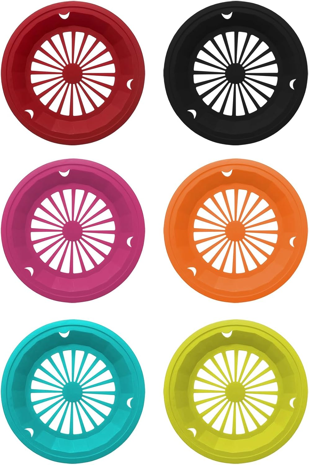 24X 6 Colors Heavy Duty Reusable Plastic Paper Plate Holders Woven Paper Plate Holder for Kitchen Outdoor Picnic image number 3