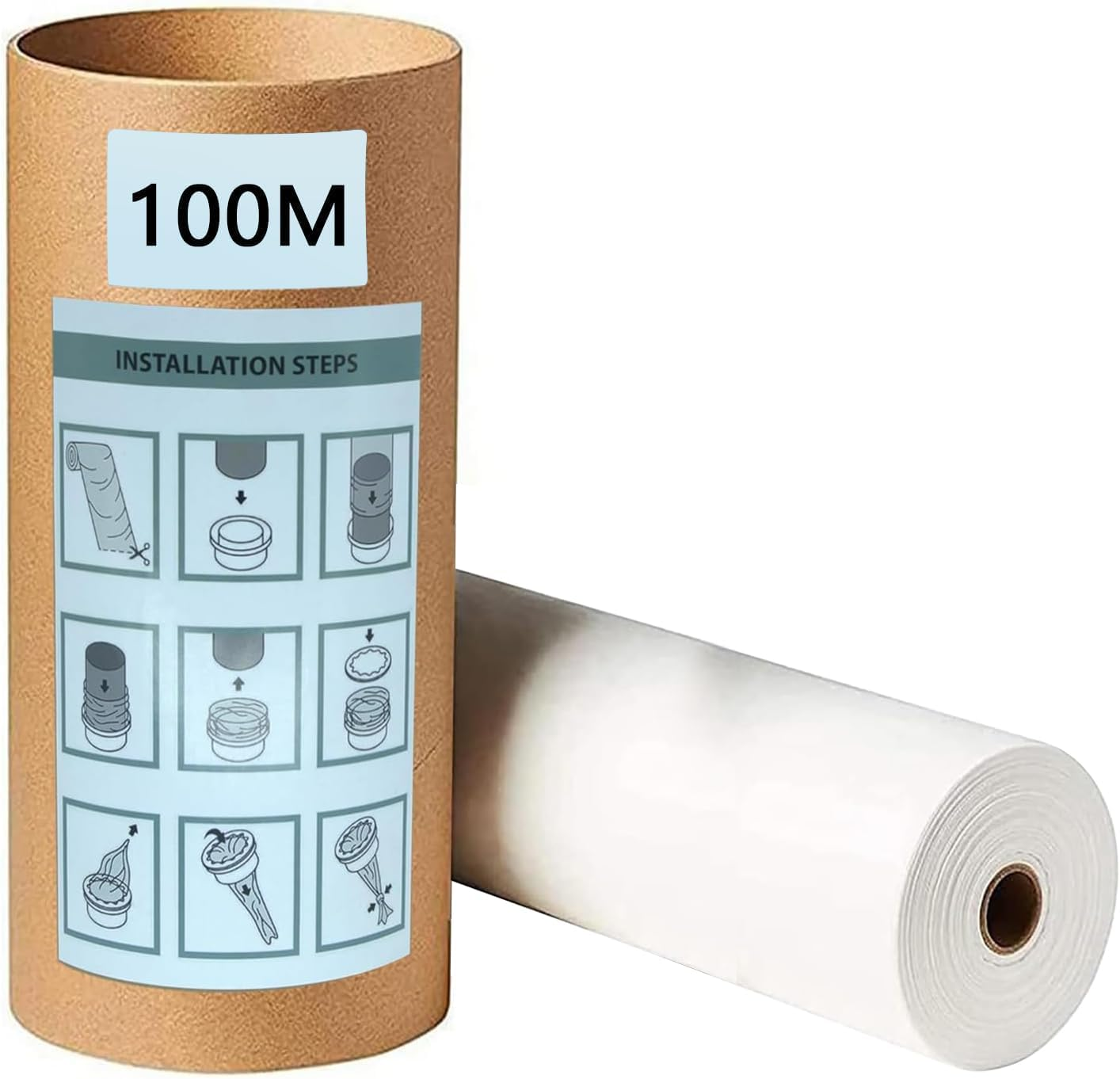 200M Nappy Bin Refill, Nappy Bin Liners, Disposable Bin Bags for Nappies Compatible with Tommee Tippee Twist & Click Refill, Sangenic Tec & Simplee Sangenic Nappy Bins, Baby Nappy Bags