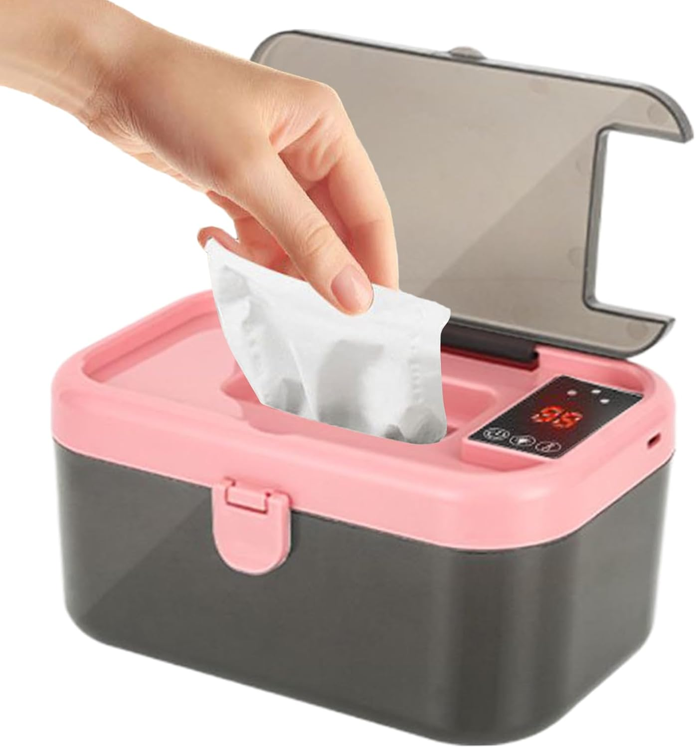 Baby Wipes Warmer, Home Warmer Dispenser with LED Lights - USB Rechargeable Baby Gadgets for Car Business Trip Camping Travel image number 2