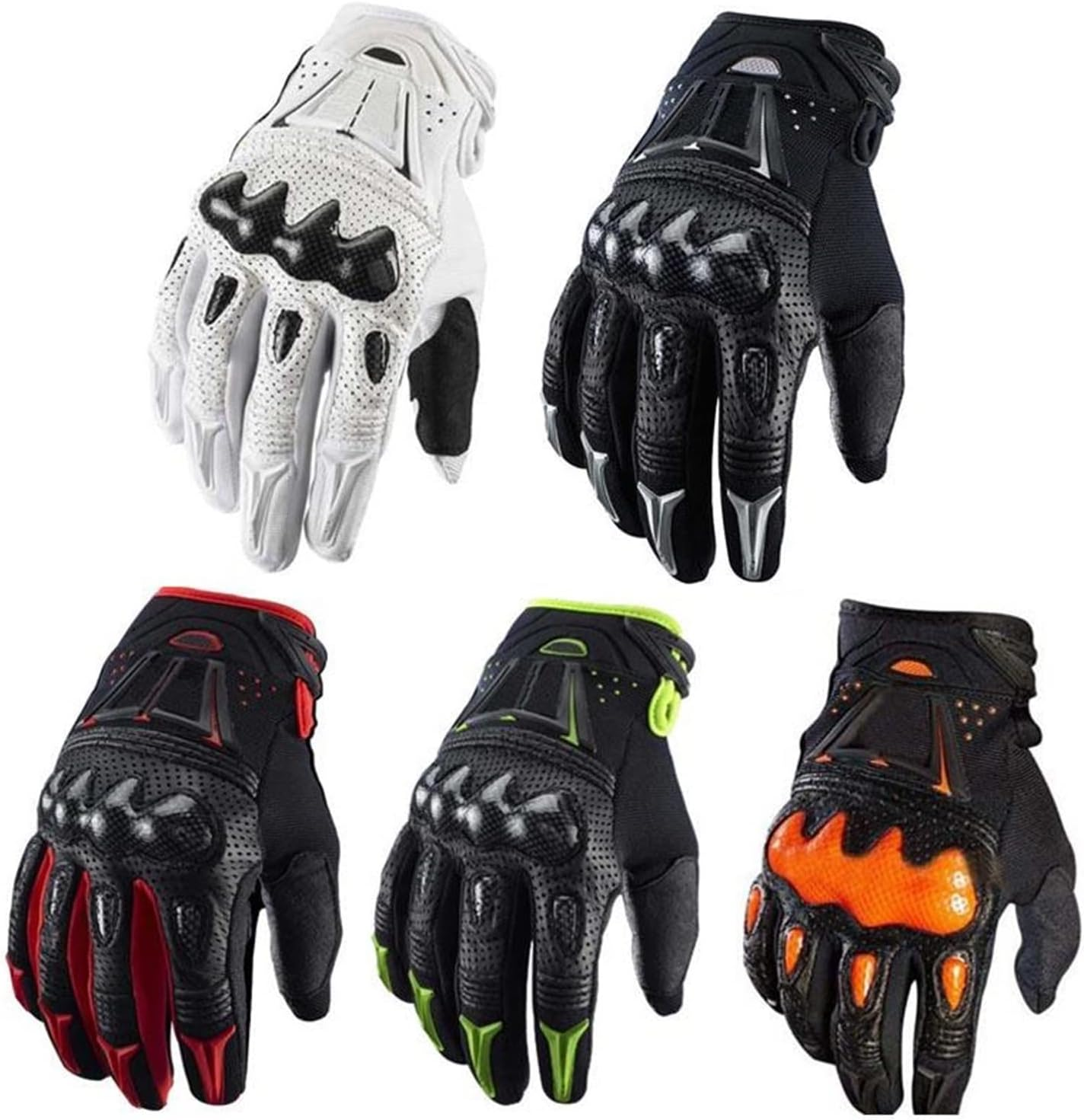 KANGYEBAIHUODIAN Motorcycle Gloves Bike Gloves BMX ATV Off-Road Racing Motorbike Guantes Men'S Motocross Luvas Leather Hard Shell Riding (Color : Have Logo-04, Size : L) image number 2