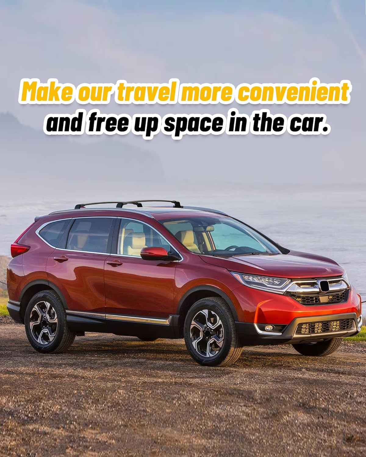 220Lbs Cross Bar Roof Rack Fit for Honda CR-V CRV 2017-2022 with Flush ROOF Rails Cargo Bar Carrier Crossbar Rooftop Accessories, EZCRV1722C1157 image number 1