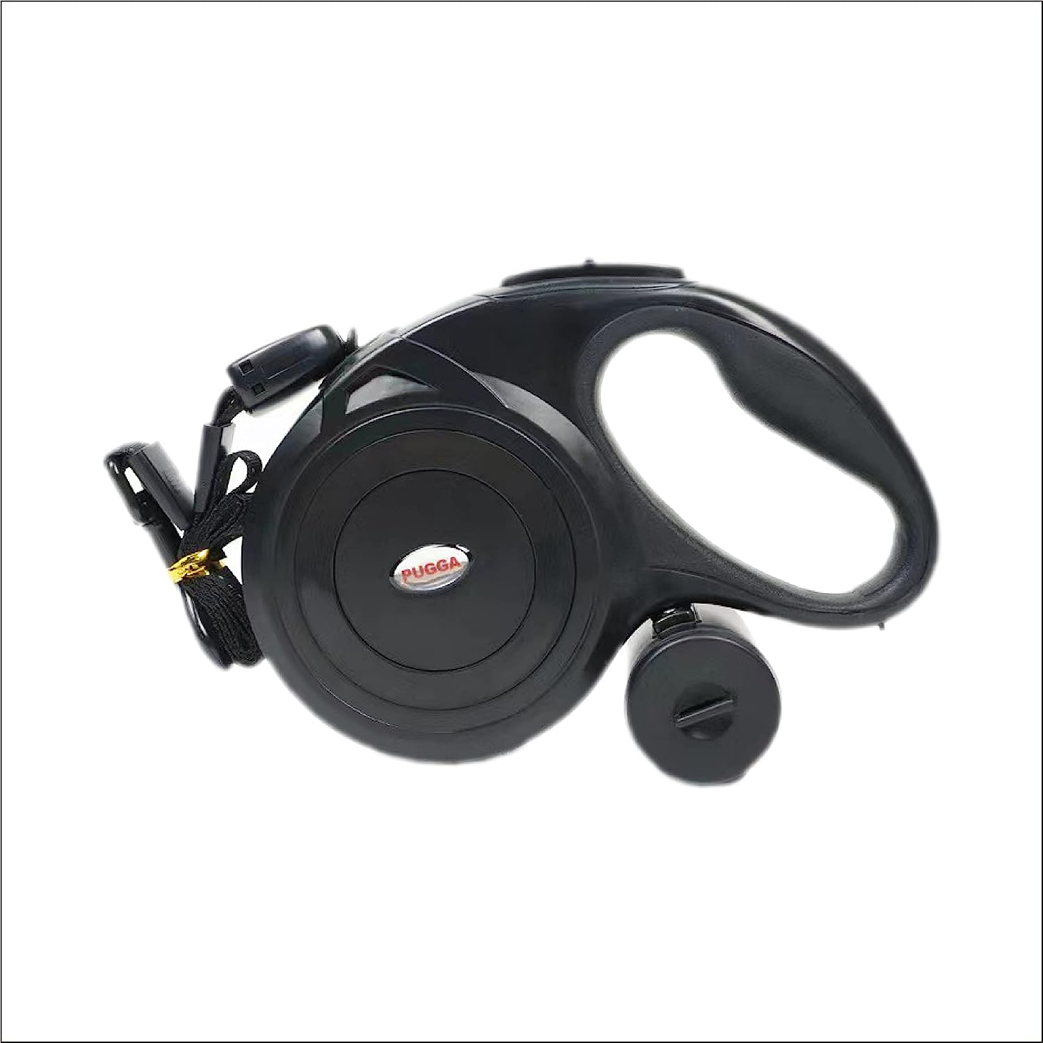 Retractable Dog Leash (Yellow, 8M) - Heavy Duty Tangle-Free Leash with Poop Bag Dispenser, 1 Roll Included - Small to Large Dogs, Durable & Comfortable Handle (Kong Ultimate Alternative)