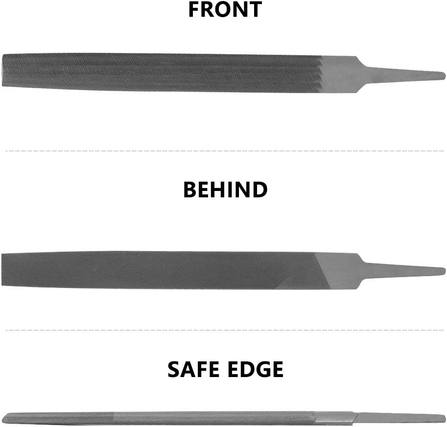 (6'' Half round File) - KALIM Half round Medium Cut File, Double Cut Teeth, 15Cm Length, Made of High Carbon Steel, Hand File without Handle Suitable for Wood, Metal, Sharpening, Etc. image number 4