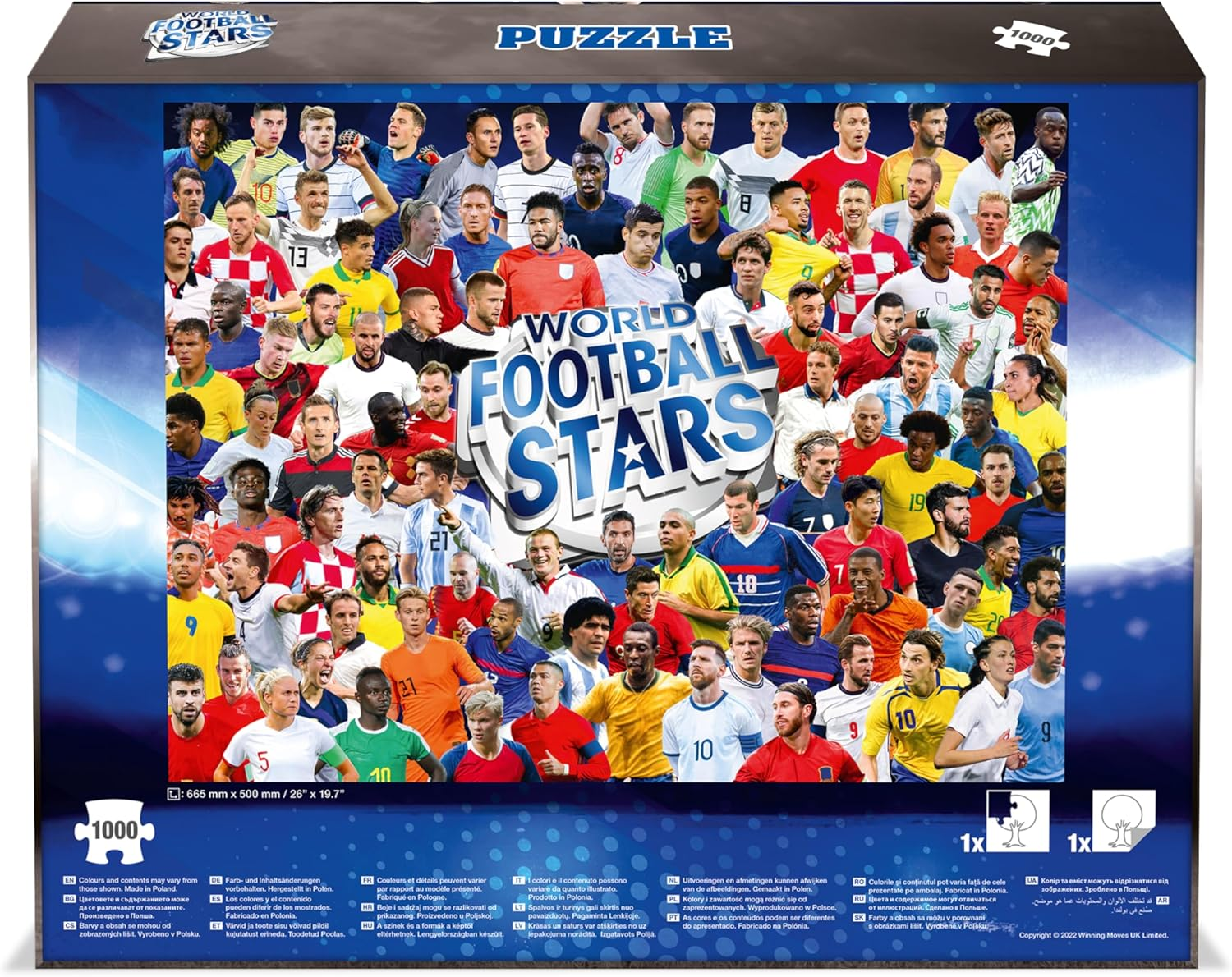 Top Trumps World Football Stars Puzzle - 1000 Pieces Jigsaw Set image number 3