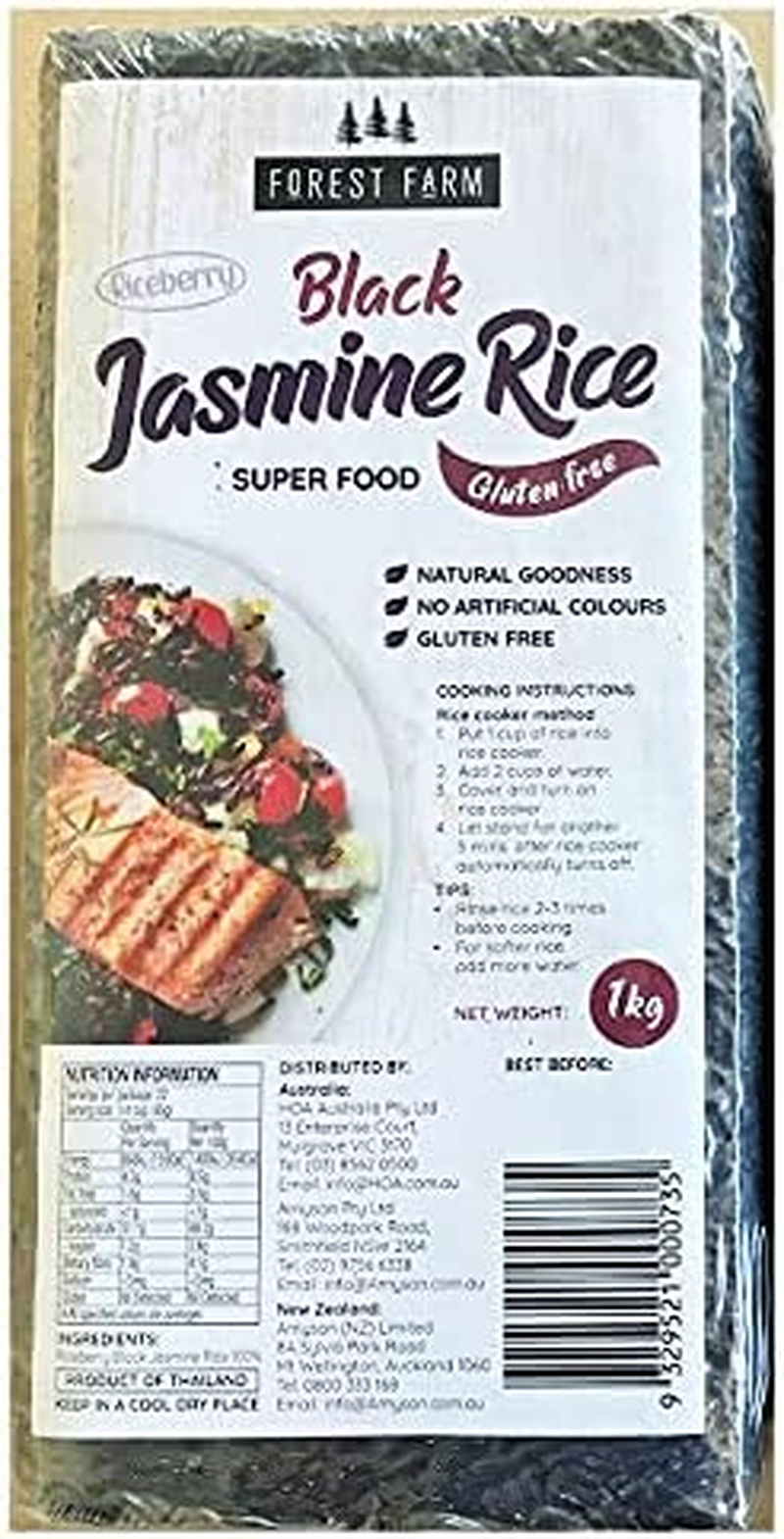 Forest Farm Black Jasmine Rice 1 Kg image number 1