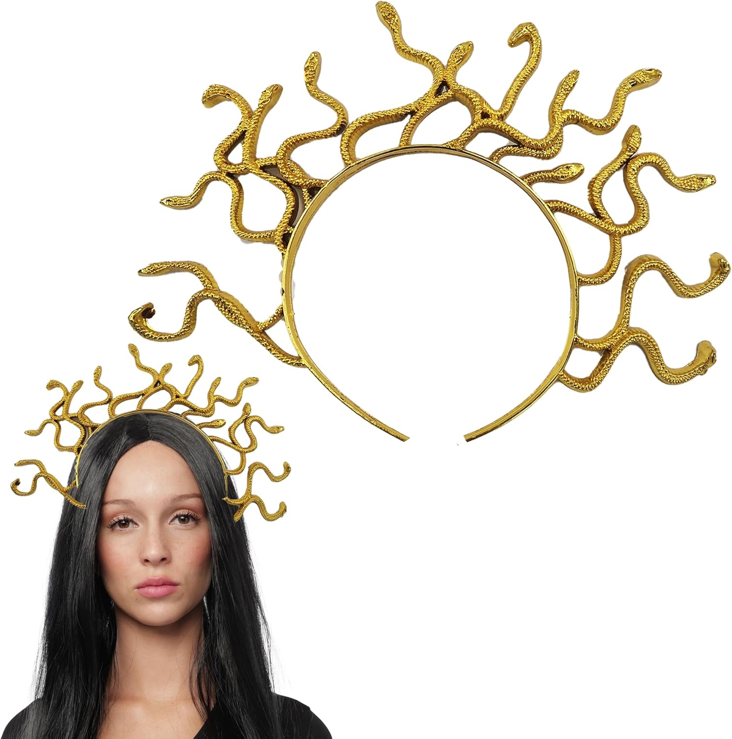 Snake Jellyfish Tiara Greek Jellyfish Snake Head Band Jellyfish Tiara Snake Jellyfish Tiara for Women and Girls image number 3