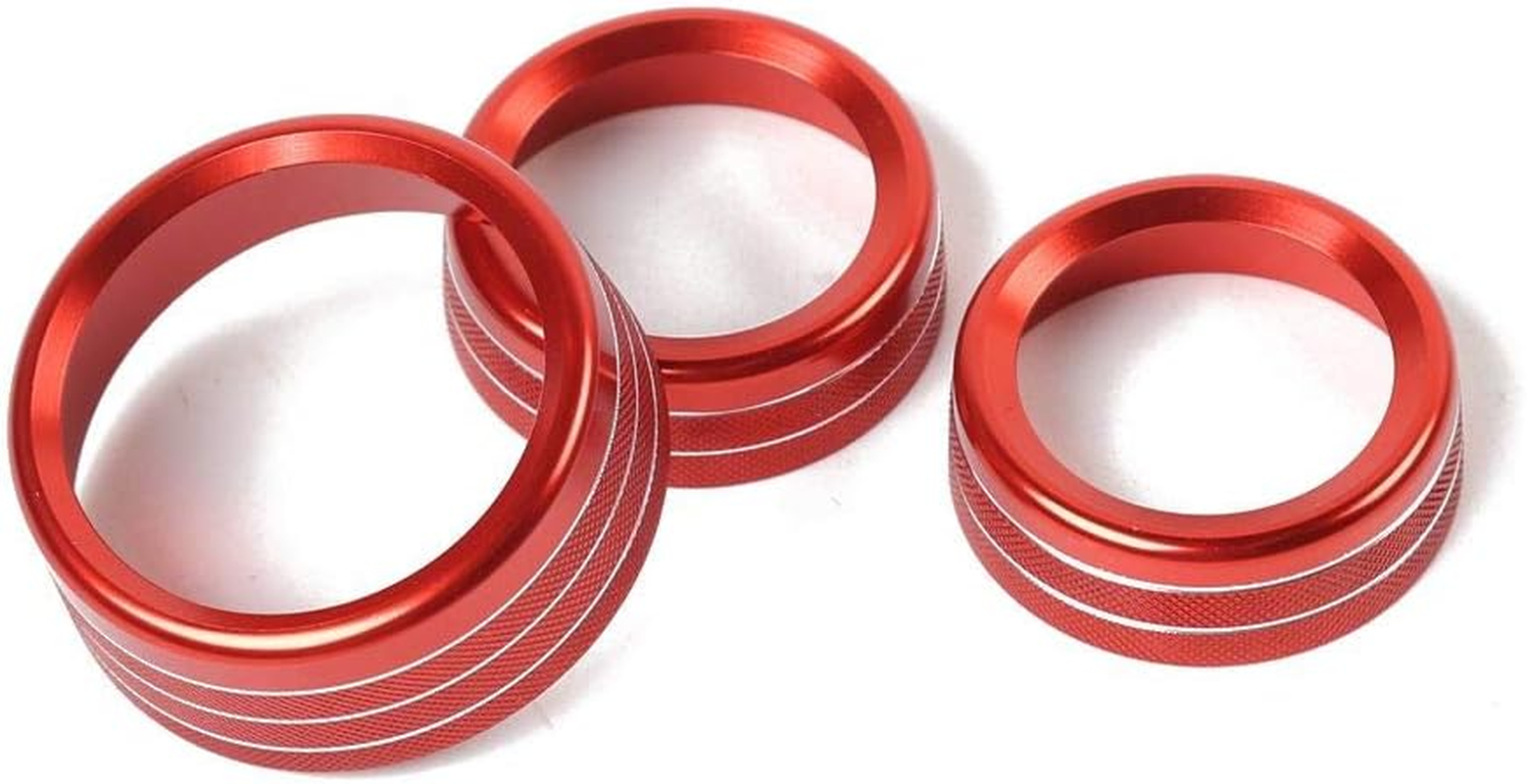 Voodonala Air Conditioner Switch CD Button Knob for Dodge Challenger 2015-2024 Charger Chrysler 300 300S 2015-2019, for Ram 2013-2018 (Aluminum Alloy Red) - Blue image number 2