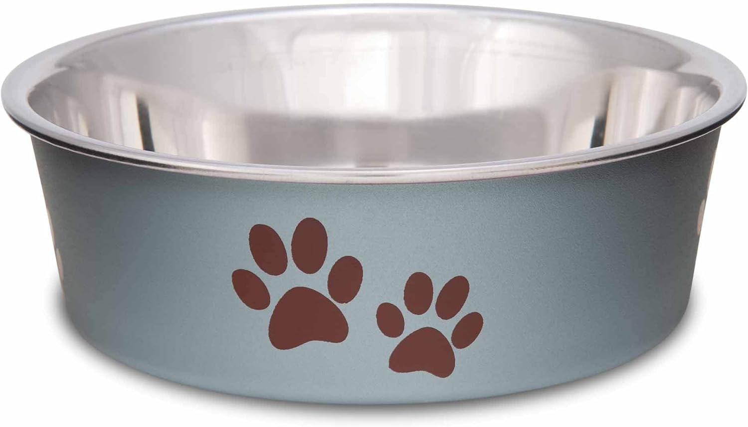 Loving Pets - Bella Bowls - Dog Food Water Bowl No Tip Stainless Steel Pet Bowl No Skid Spill Proof (Large, Grape Purple)