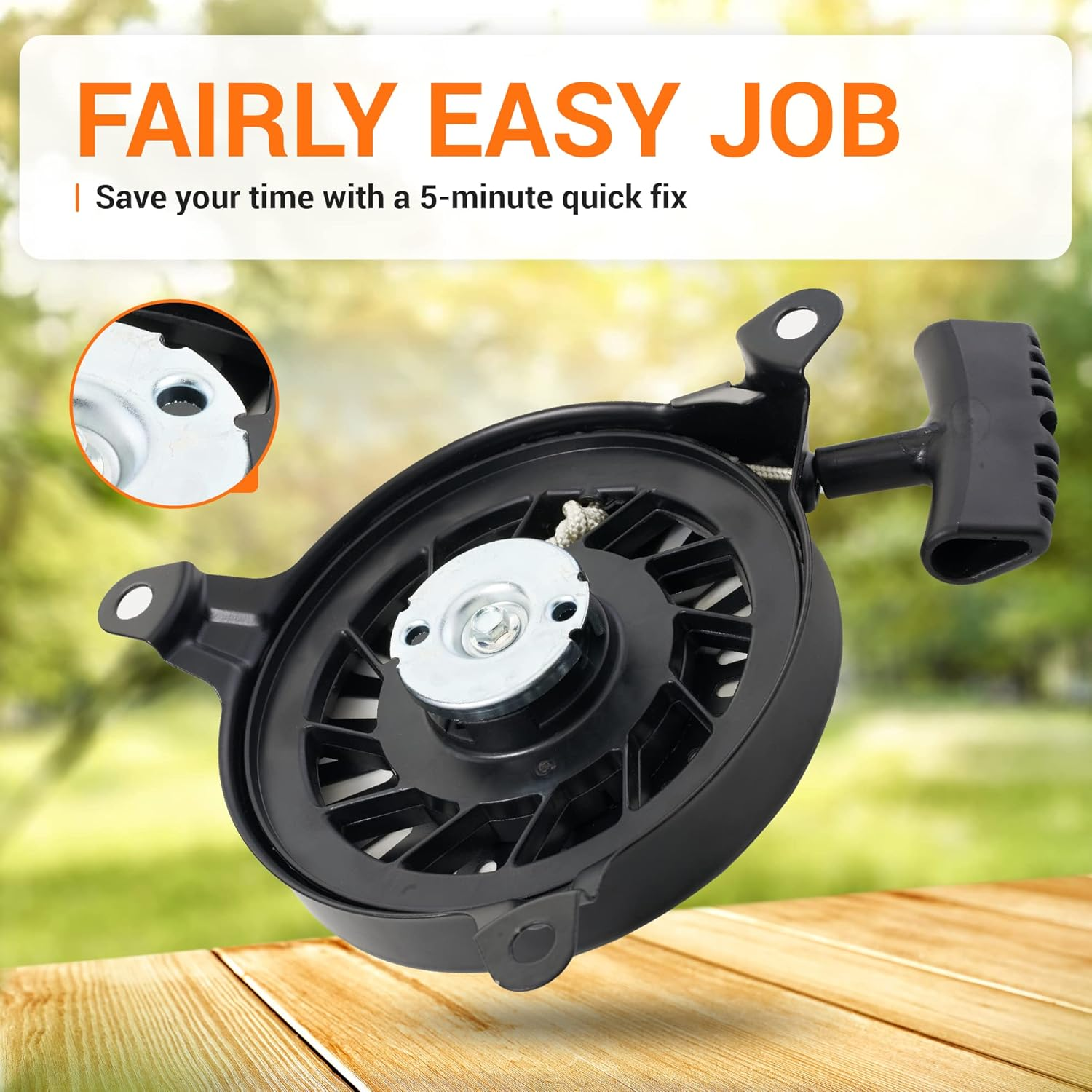 14 165 07-S Recoil Starter Pull Start Fit for Kohler XT149 XT173 XT650 XT675 XT775 XT800 XT-6 XT-7 Lawn Mower - Replace 14 165 01, 14 165 01-S, 14 165 07 image number 6