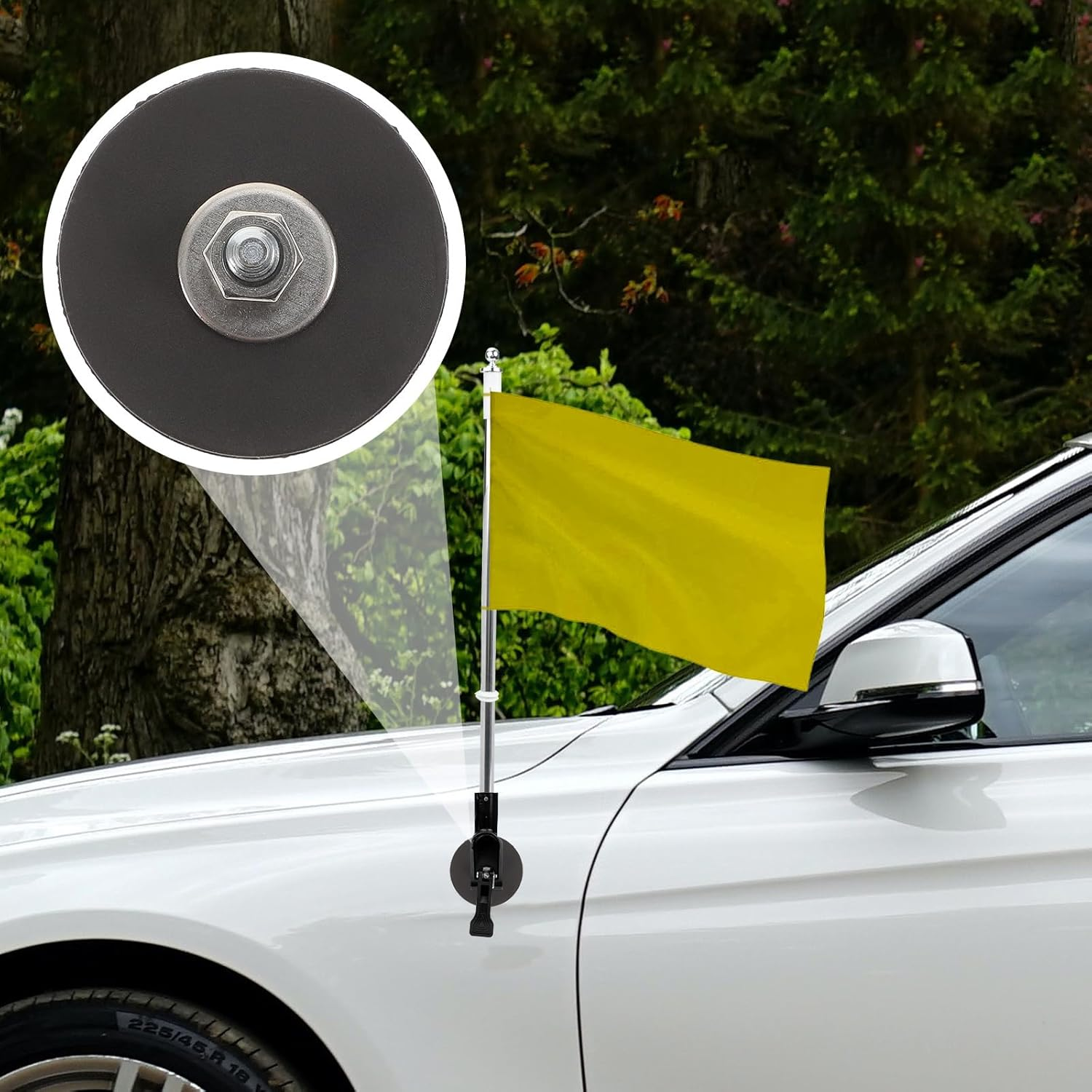 Baluue Rubber Black Base Magnetic Ceiling Threaded Studs Magnetic Car Mount Car Holder with Bolts and Nuts Painted Base Rubber Black Small Coated Coated Bade image number 1