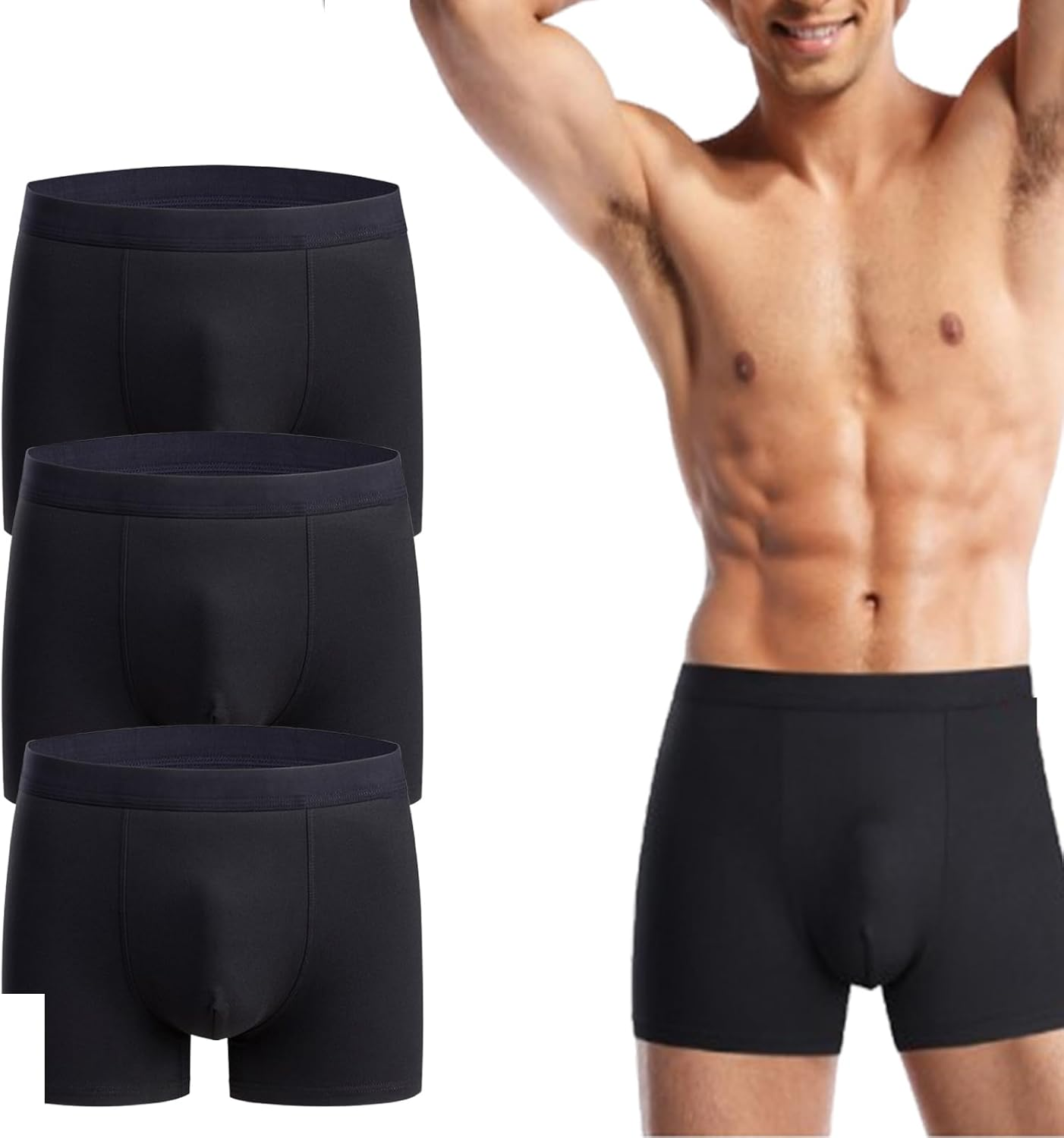 Octipa Men'S Ultra-Absorbent Incontinence Boxer Briefs,3/4Pcs Octipa Mens Incontinence Underwear