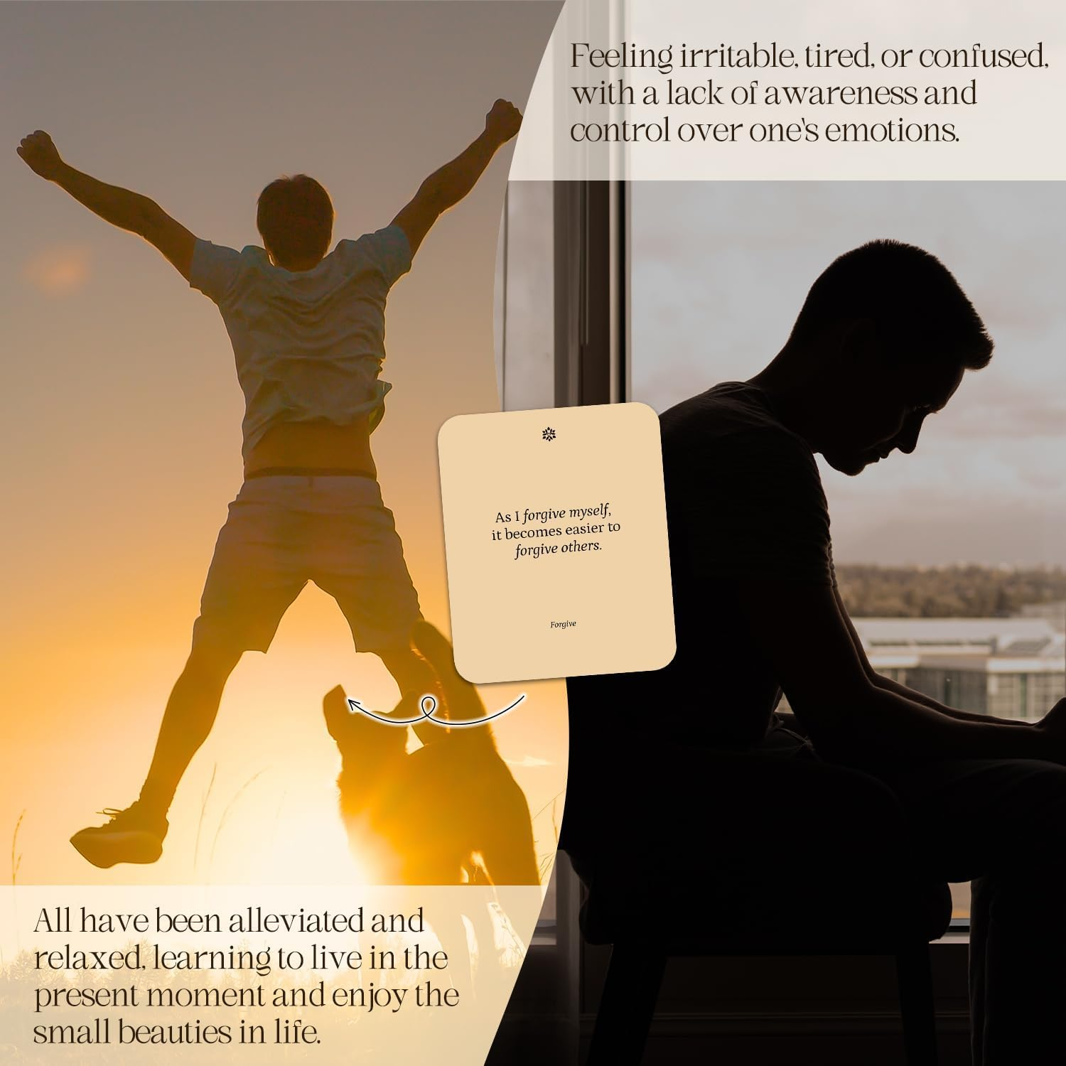 BIROYAL Affirmation Cards for Women, 55 Daily Positive Inspirational Motivational Cards with Display Stand & Metal Box, Mindfulness & Self Care, Spiritual Gifts for Women (3.5&rsquo;&rsquo; X 2.8&rsquo;&rsquo;)