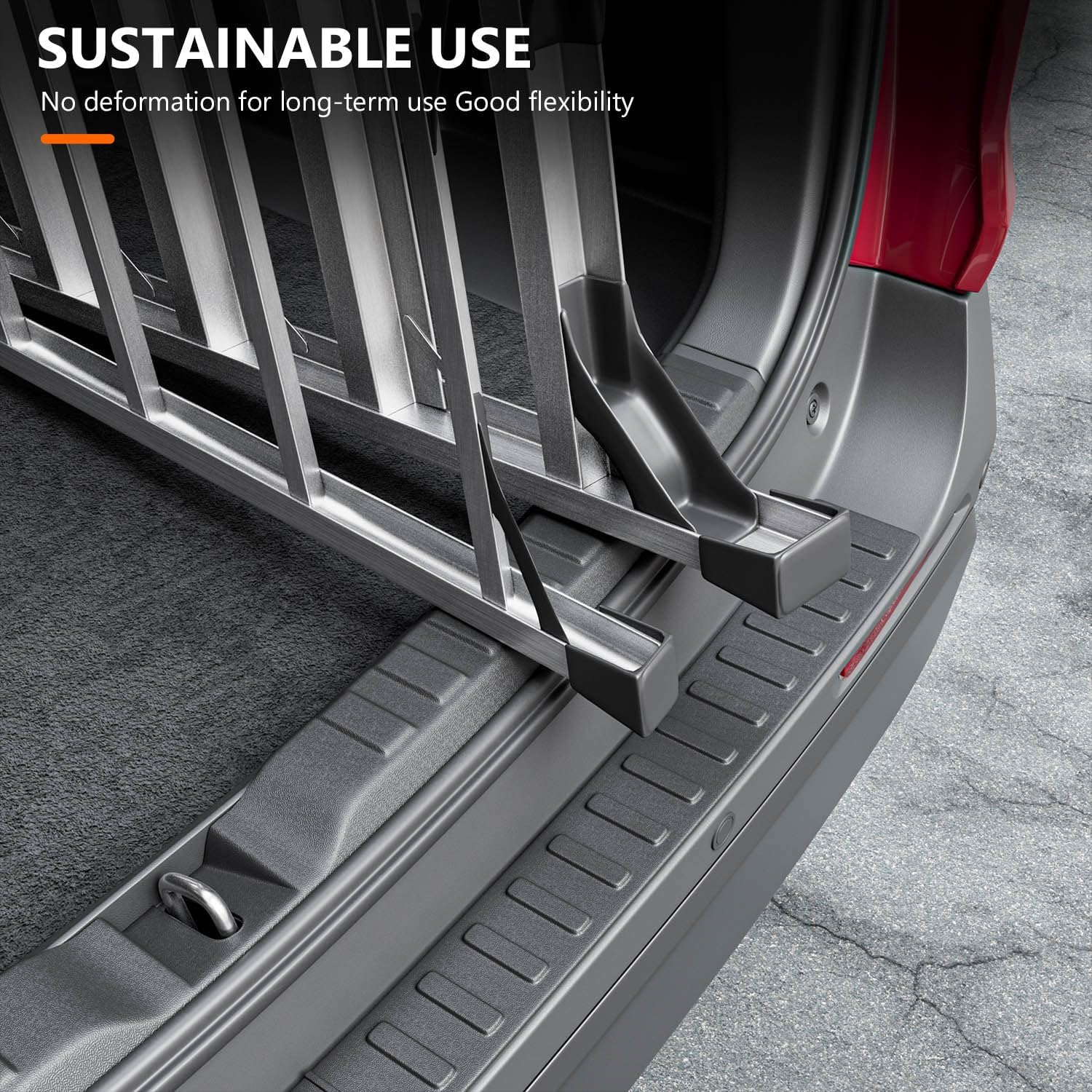 Powoq 2PCS Rear Bumper Protector Compatible with 2019-2024 Toyota RAV4 Trunk Sill Cover Protector Replacement for 2019-2024 Toyota RAV4 Accessories image number 4