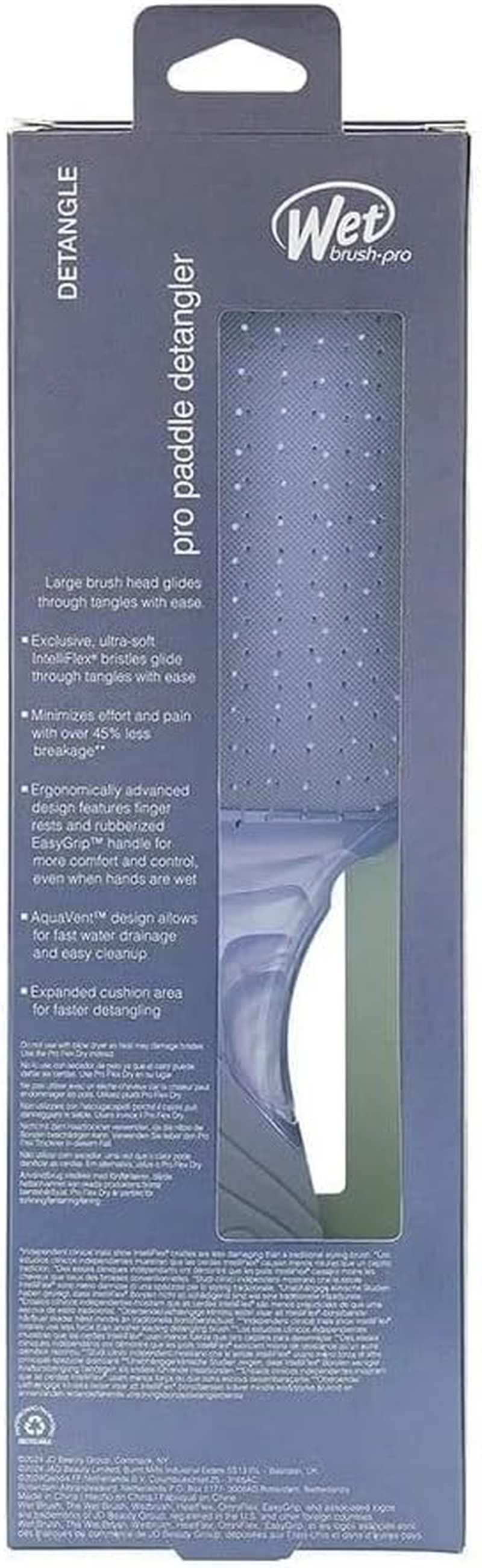 Wetbrush Pro Paddle Detangler, Limited Edition Hydro Tie Dye, Large Surface Area with Intelliflex Bristles