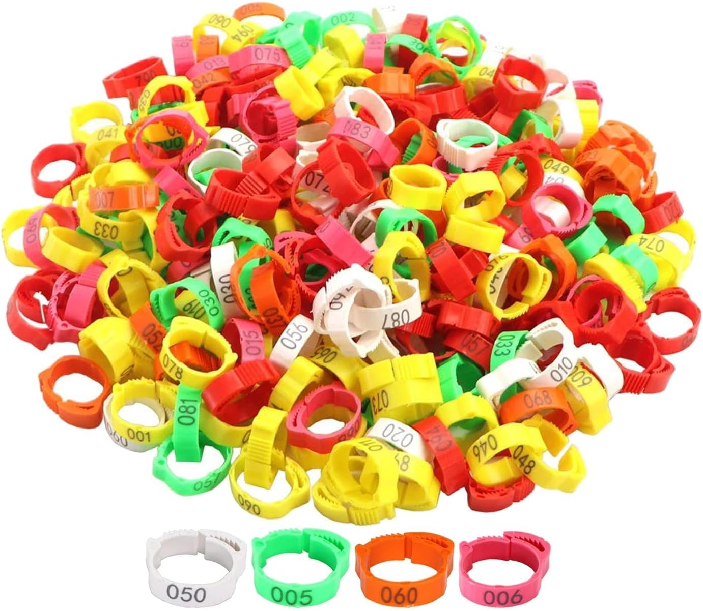 100X Poultry Foot Bands Chicken Leg Rings Adjustable Numbered Tag Markers Poultry Leg Bands Poultry Foot Rings for Chickens image number 5
