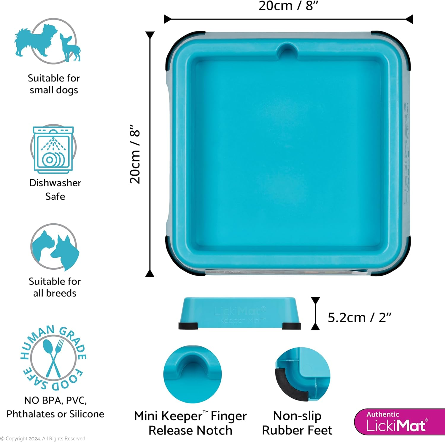 Lickimat Mini Keeper - Elevate Lickimat Experience, Extend to Full Feeder for Small Dogs - Innovative Design for Enriched Mealtime Fun