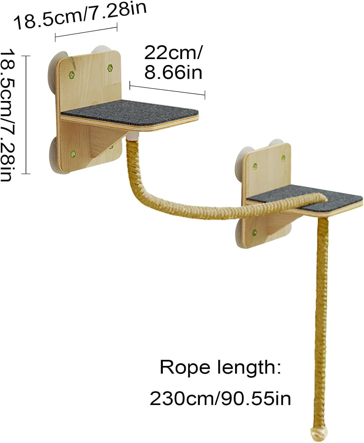 Wall Cat Shelves,Indoor Cat Wall Shelves Tree Tower - Natural Toys Perch Tree Scratching Tower Stairs for Window Home Play Indoor Outdoor image number 4