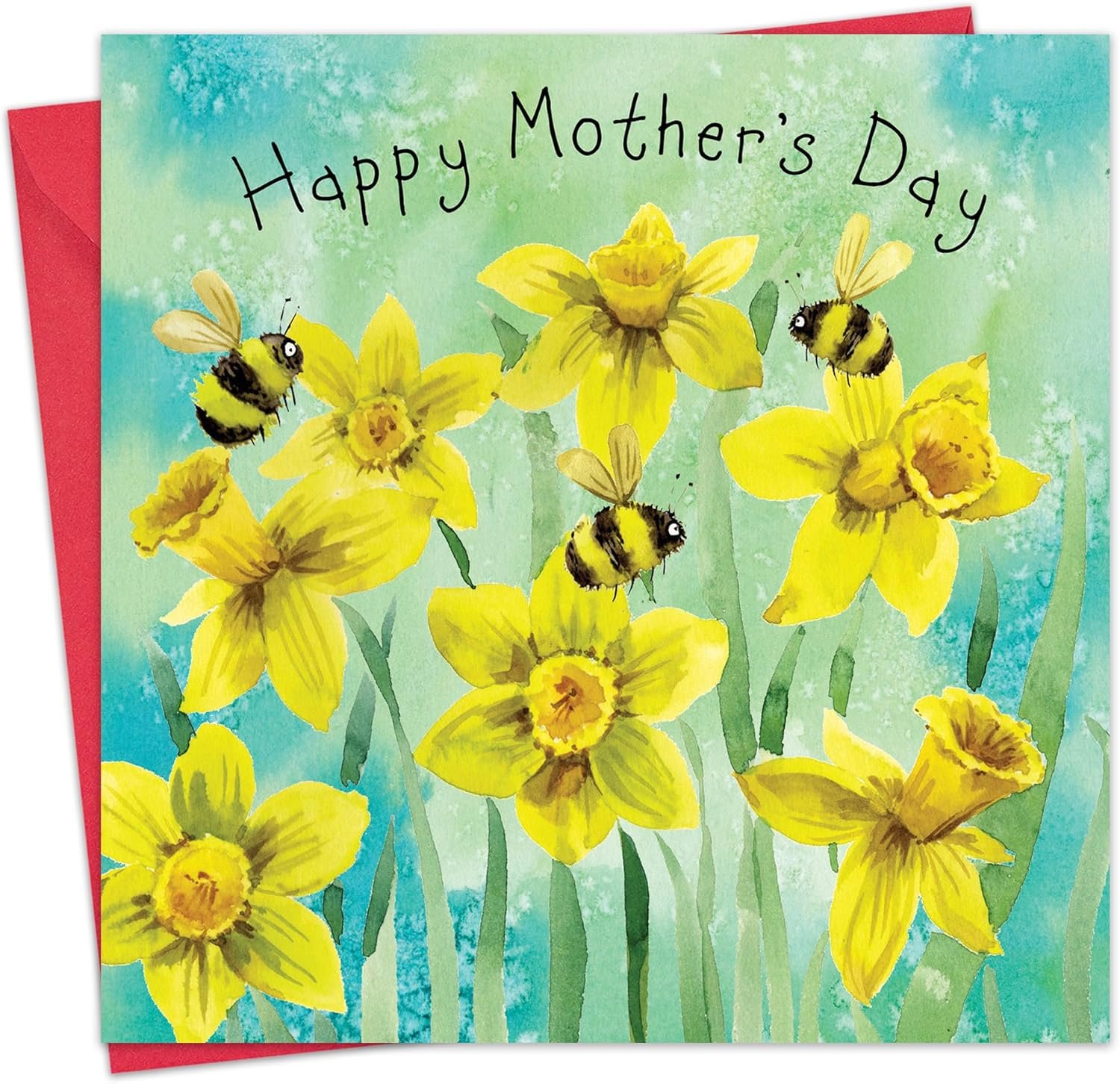 Twizler Mother'S Day Card for Mum - Daffodils - Happy Mothers Day Card from Son or Daughter - Mothering Sunday - Cute Mummy Mothersday image number 1