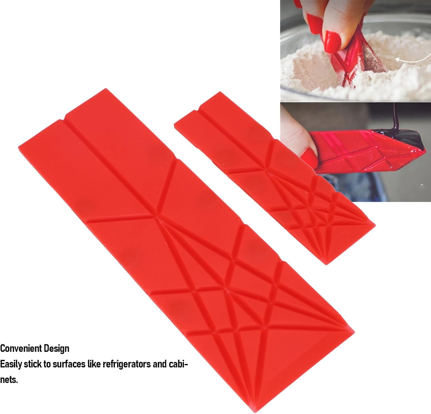 Dpofirs 2Pcs Flat Measuring Spoons, Silicone Foldable Design with Measurement Marks, Space Saving Kitchen Gadgets for Cooking, Baking, Organization image number 4