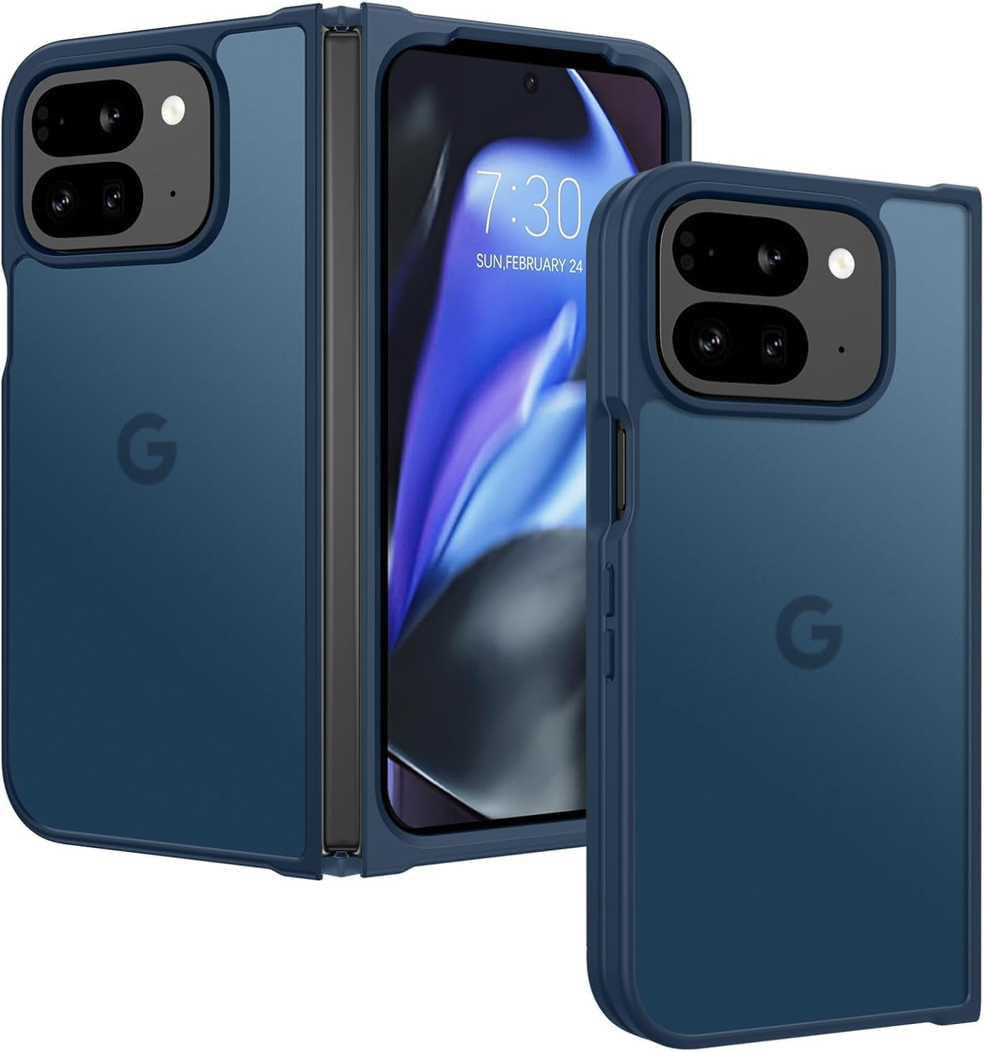 RUNGOS for Google Pixel 9 Pro Fold Case [12Ft Military Grade Drop Tested] [Ultimate Silky Touch] Translucent Matte Cover for Pixel 9 Pro Fold Case, Anti-Fingerprints Slim Shockproof Cover 2024, Black