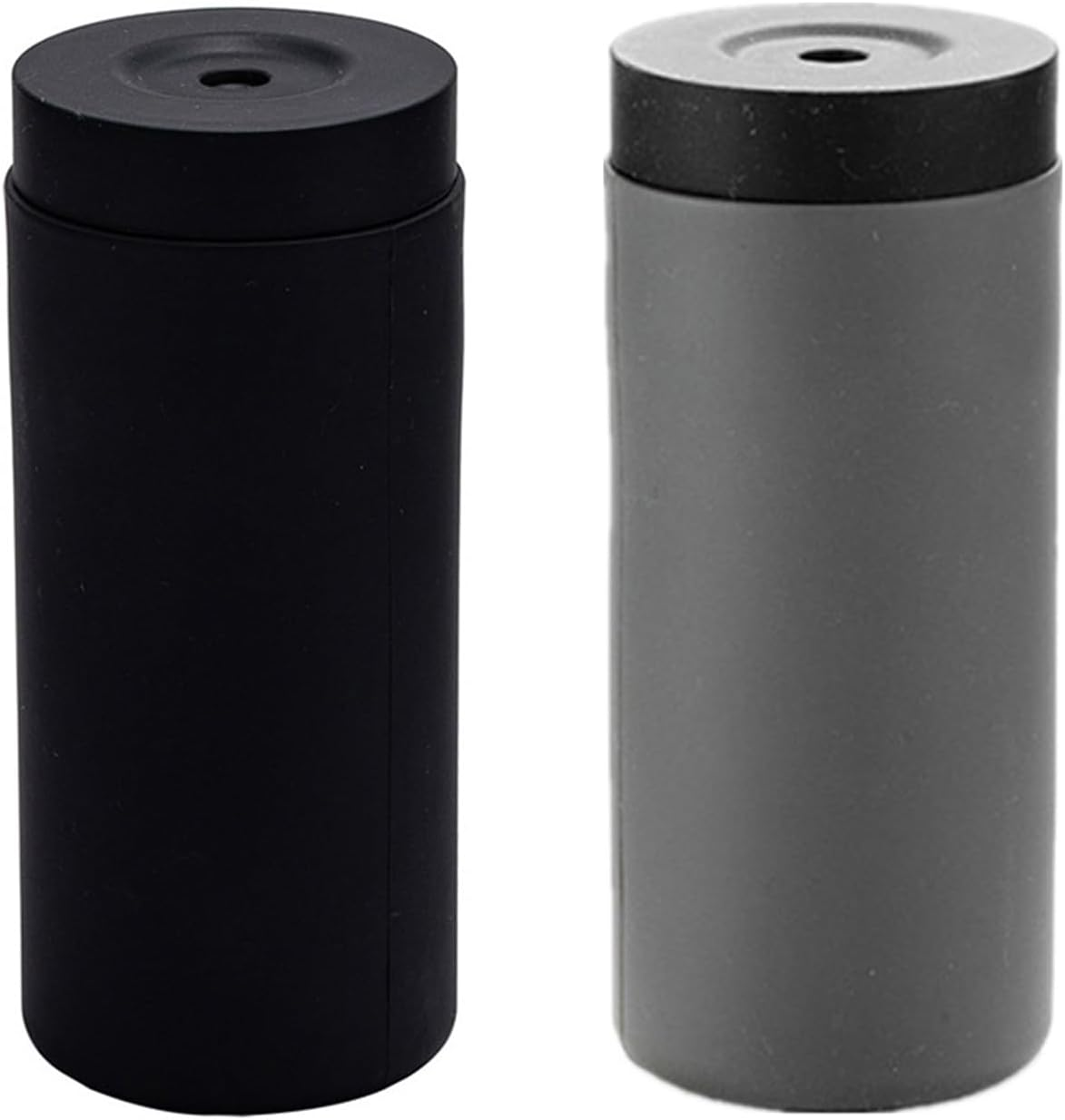 2 PCS Liquid Dish Soap Dispenser Squeeze Bottle,Silicone Squeeze Soap Dispenser Divided Bottle for Dishwashing Liquid,Conditioner Etc,Easy to Use,Easy to Refill Black & Gray