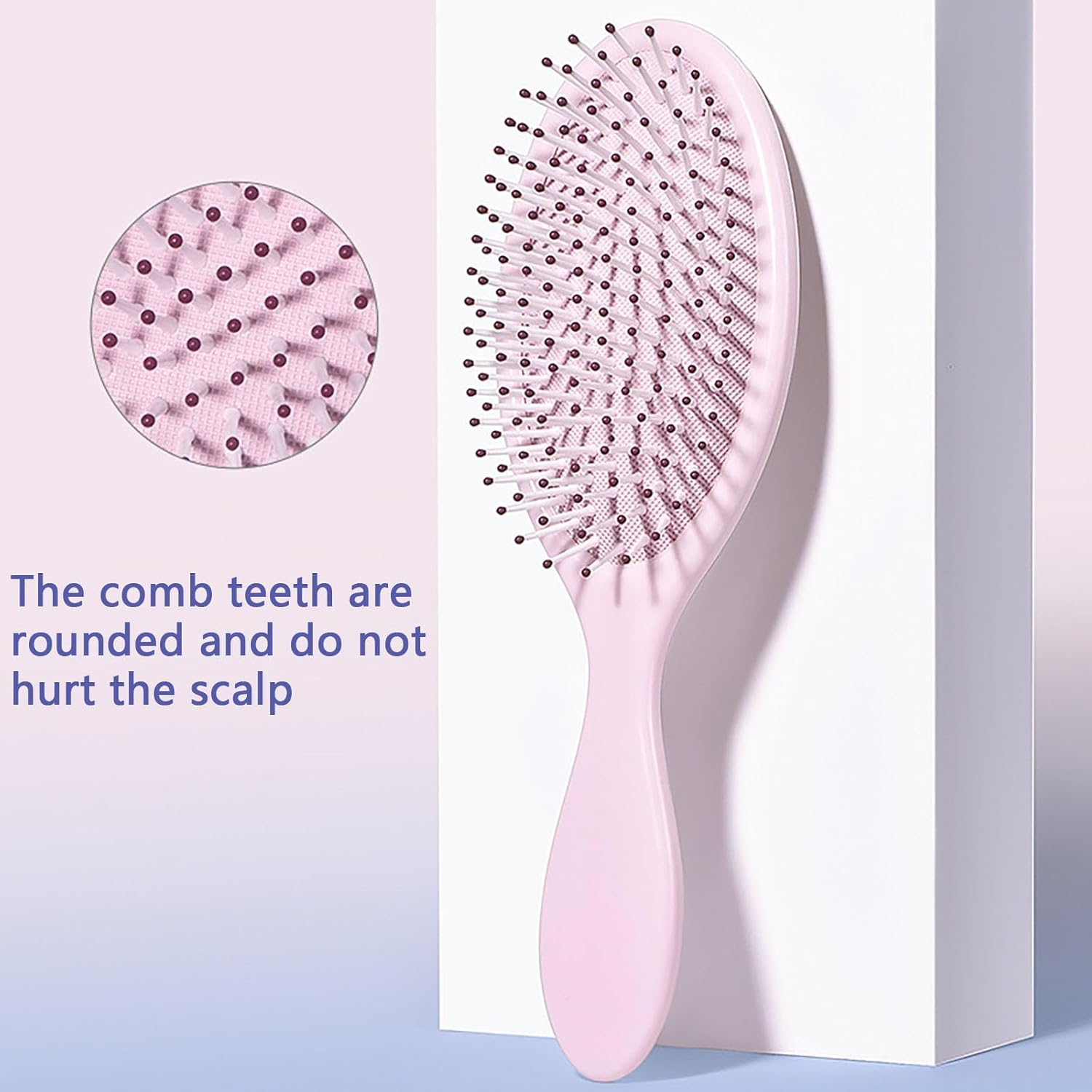 1PC Anti-Static Hair Brush Soft Bristle Hairbrushes Professional Detangle Natural Bristle Cushion Brush Comb for Long Thick Wavy Hair image number 4