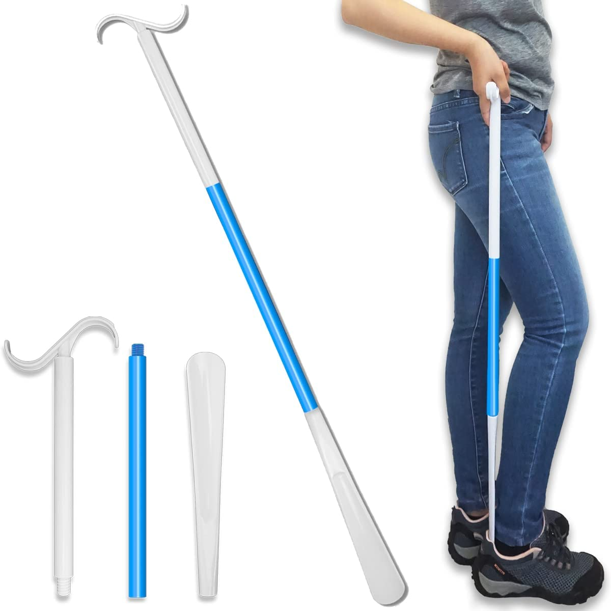 Long Shoe Horn Dressing Stick Aid Helper image number 1