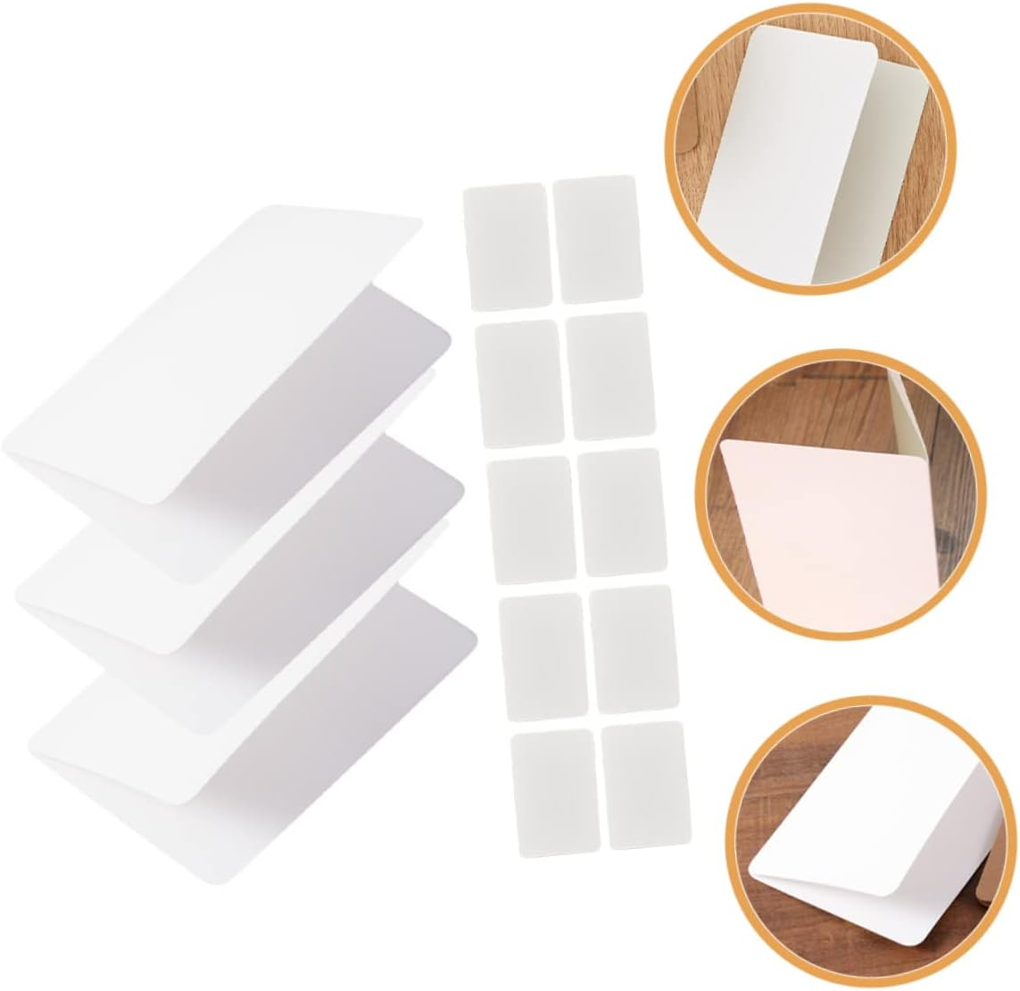 Operitacx 100Pcs Blank Kraft Paper Greeting Cards Blessing Cards for Holidays Birthdays and Parties for Crafting and Personal Messages image number 1