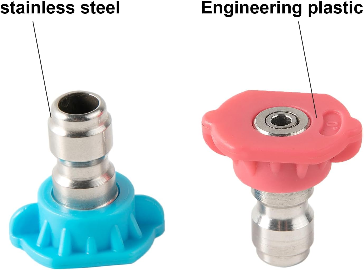 ZLKSKER Second-Story Pressure Washer Spray Nozzle Tips, Soap and Rinse Nozzle Kits, Long Range Jet Stream, 4000PSI, 1/4" NPT image number 1