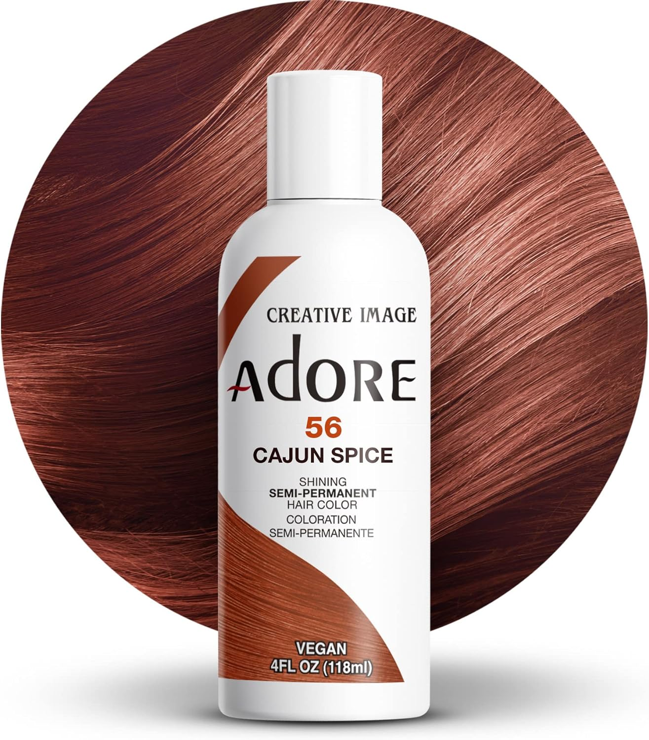 Adore Semi Permanent Hair Color - Vegan and Cruelty-Free Brown Hair Dye - 4 Fl Oz - 107 Mocha (Pack of 1)