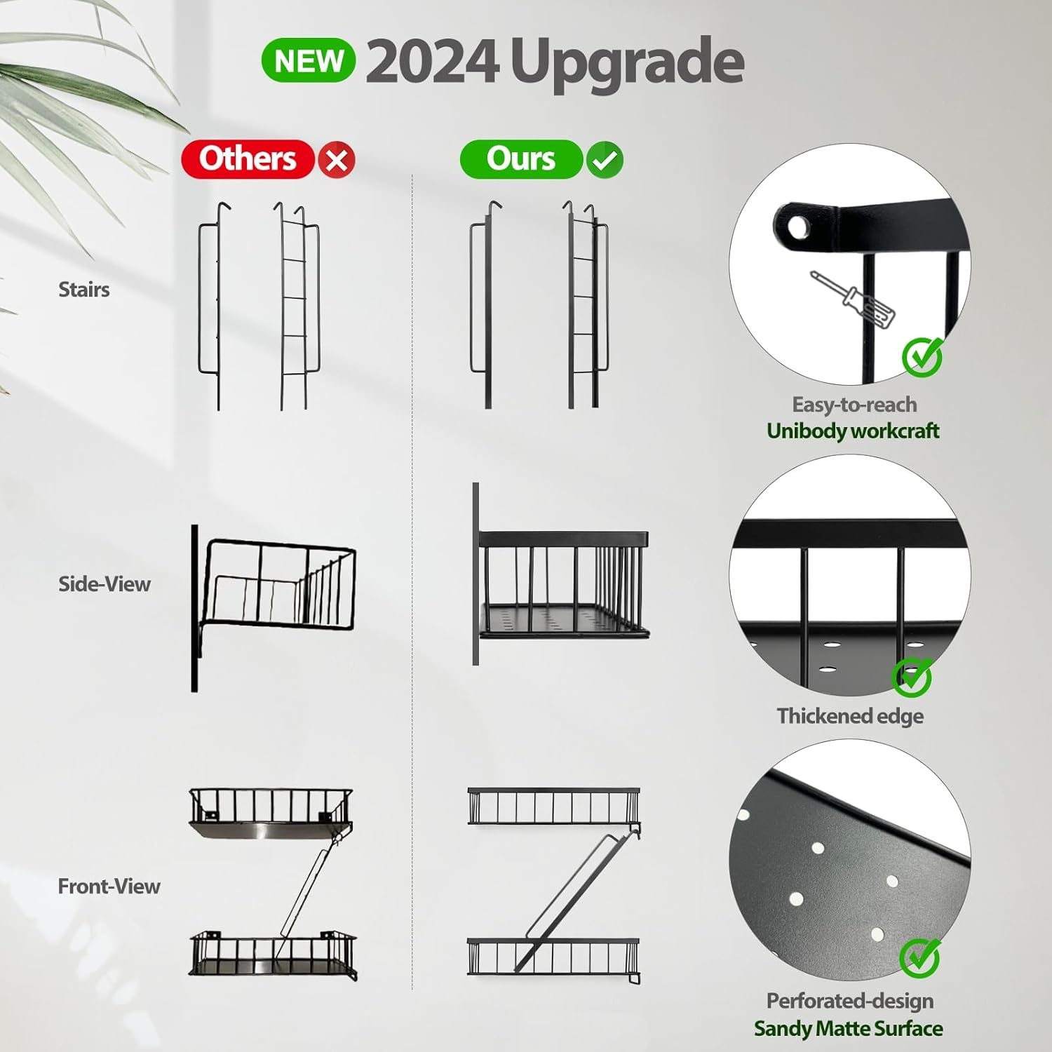 Fire Escape Wall Shelf - New York Decorative Ladder Shelf, Wall Art Floating Shelf Black Metal Shelves for Bedroom, Home Office Storage and Display (3-Tier) image number 1