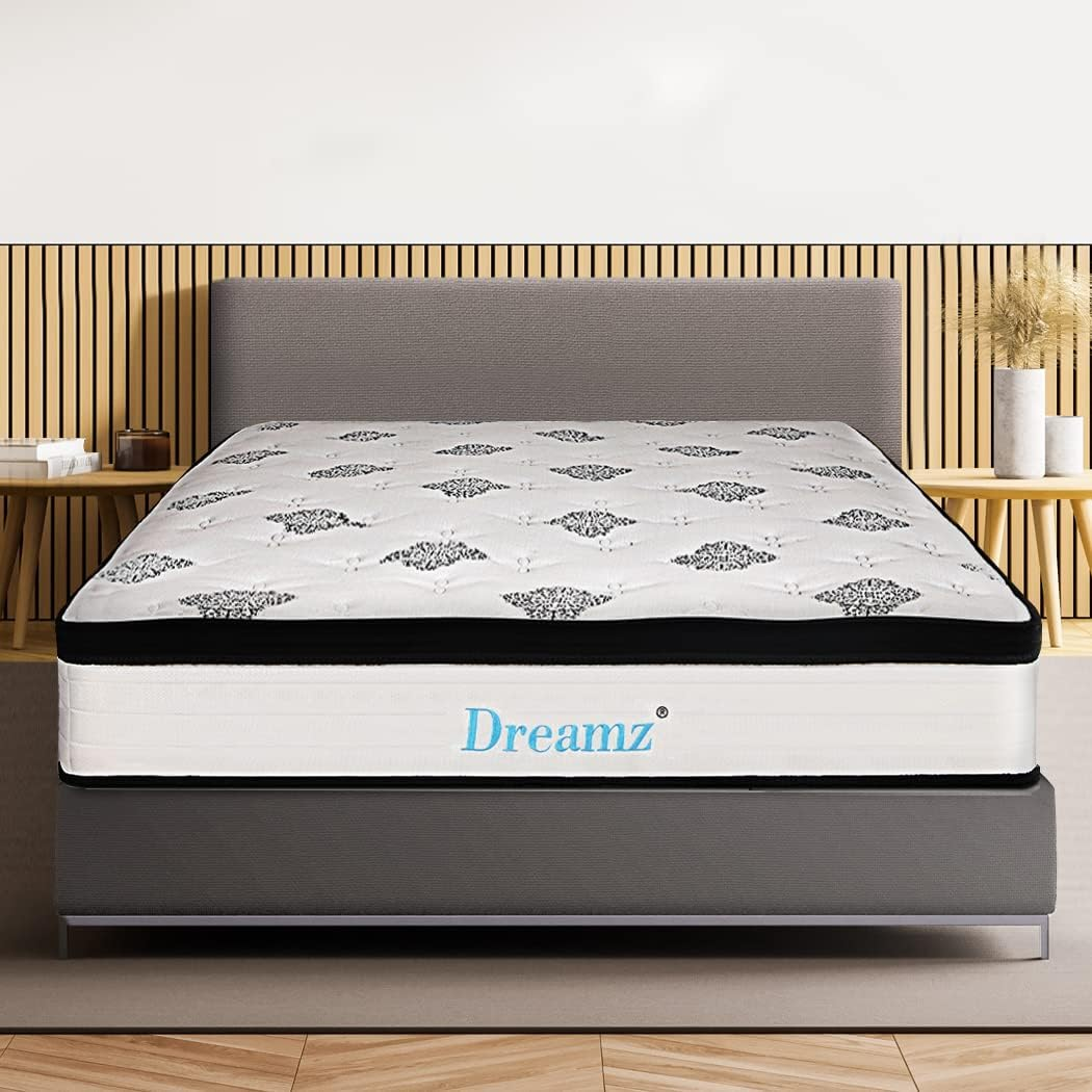 Dreamz Bedding Mattress Spring King Single Premium Bed Top Foam Medium Firm 30CM image number 2