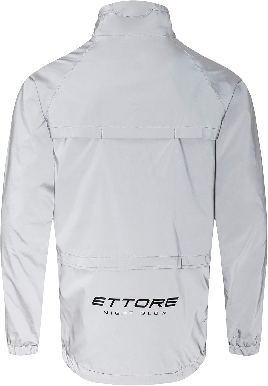 Ettore Mens Cycling Jacket Waterproof Breathable High Visibility Reflective Silver - Night Glow image number 4