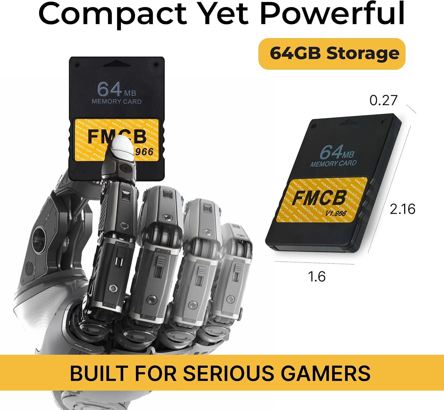 Skywin FMCB Free Mcboot PS2 Memory Card V.1 966-64 MB Memory Card for PS2 Playstation 2 Games in USB Hard Drive or Hard Disk