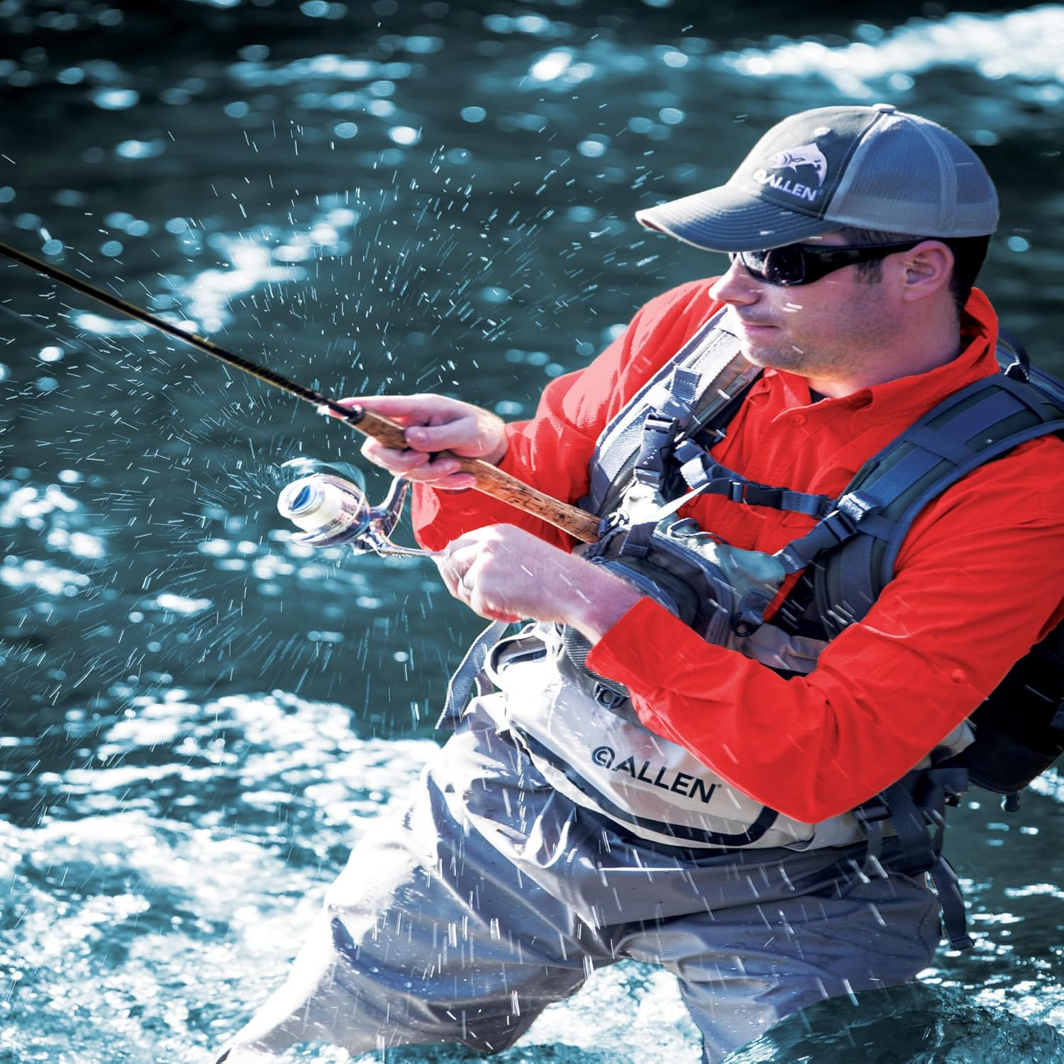 Allen Spring Creek Fishing Reel & Gear Bag, Olive image number 5