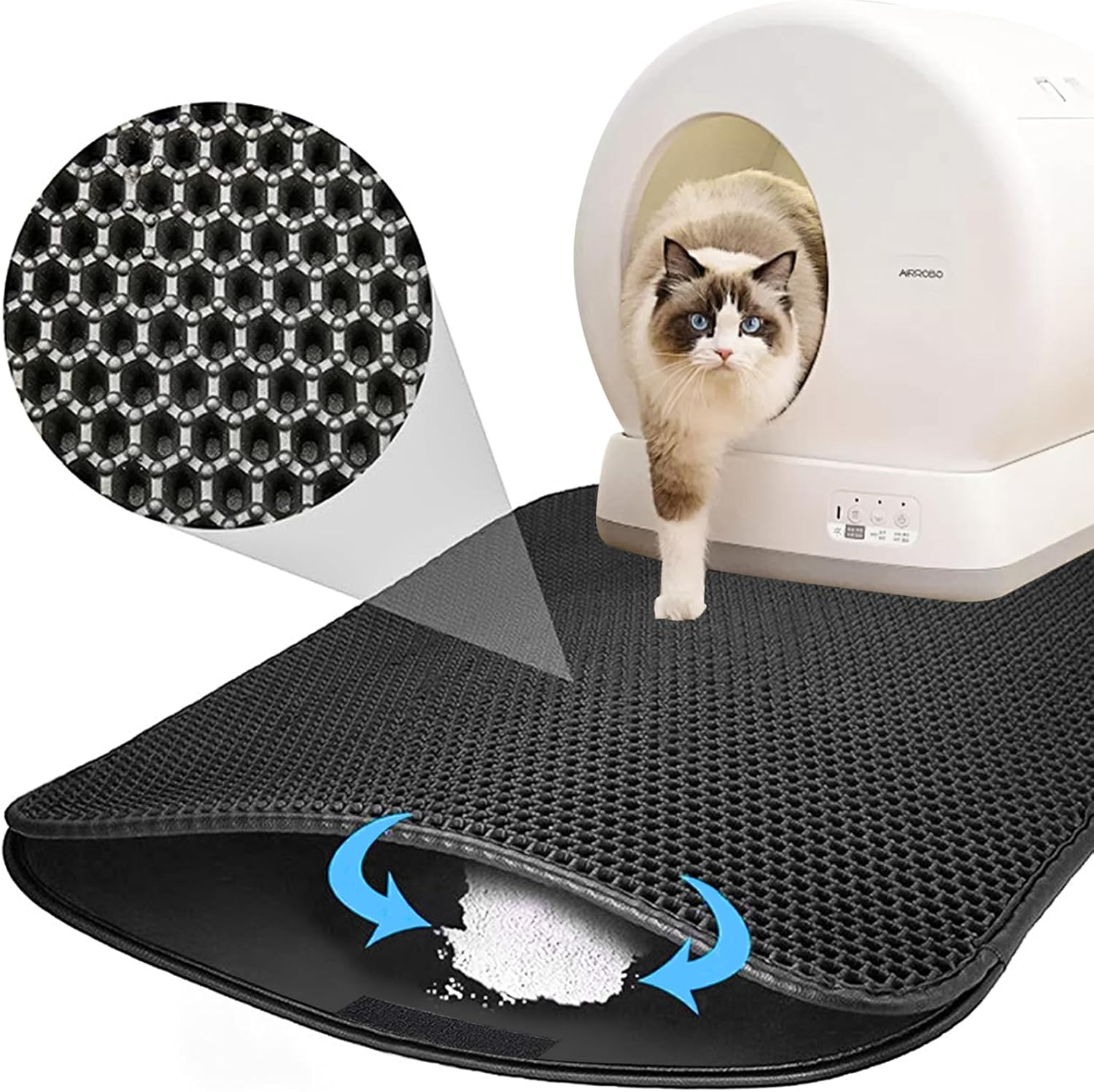 Cat Litter Tray Mat, Honeycomb Design Cat Litter Mat, Cat Litter Tray Mat image number 5