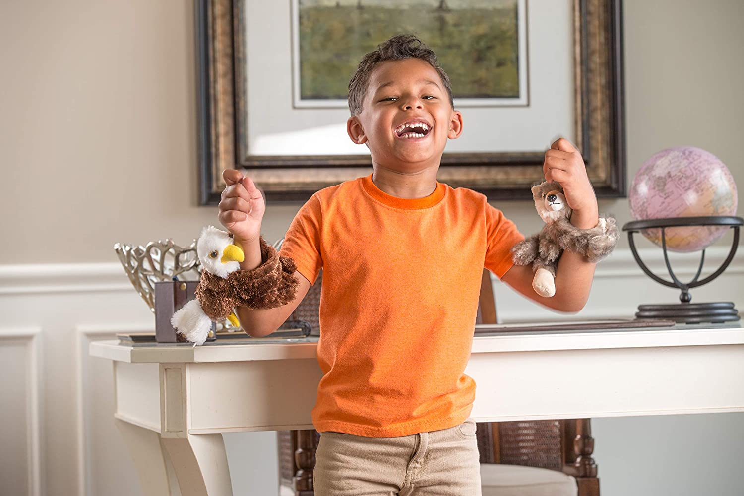 Wild Republic Huggers Butterfly Monarch Plush Toy, Slap Bracelet, Stuffed Animal, Kids Toys, 8 Inches - Butterfly image number 2