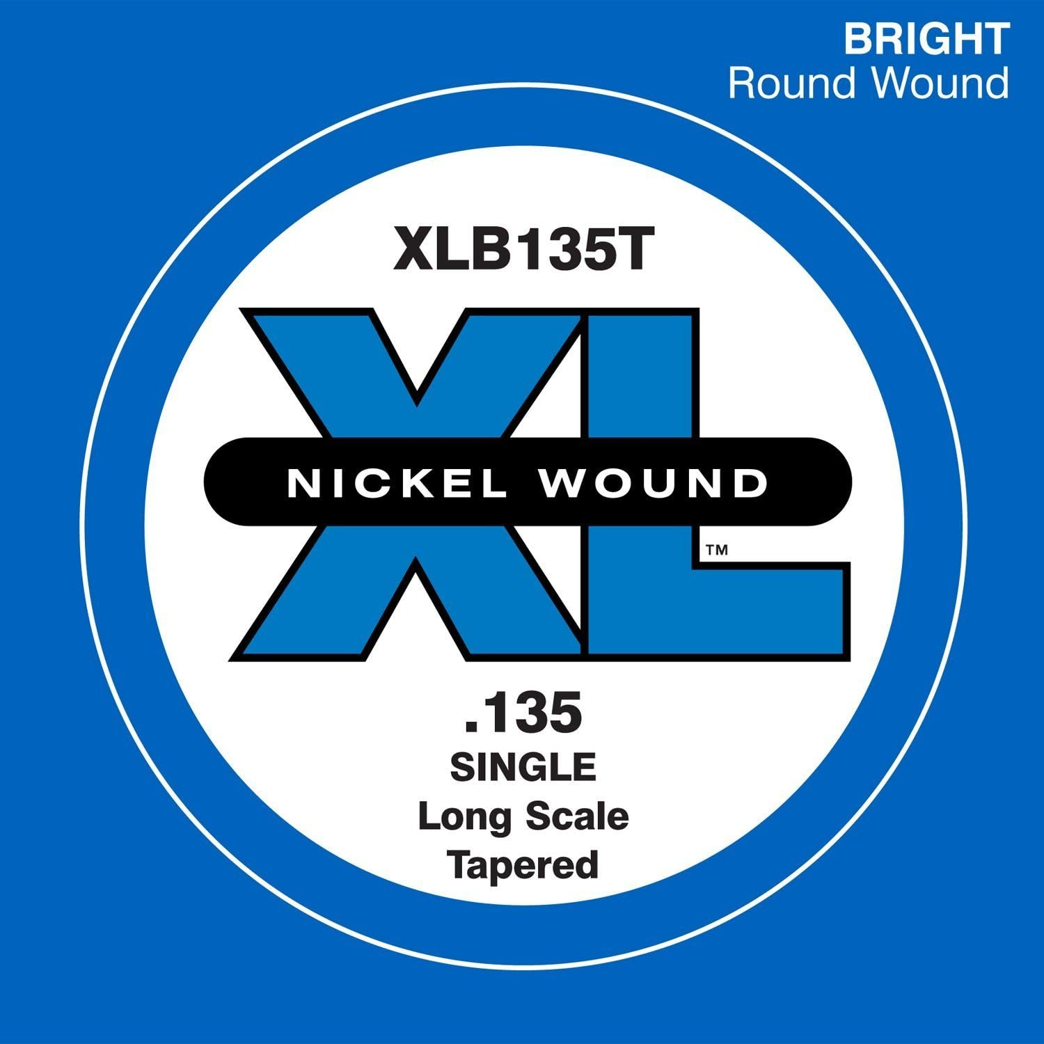 D'Addario XLB170T Nickel Wound Bass Guitar Single String, Long Scale, .170, Tapered image number 2