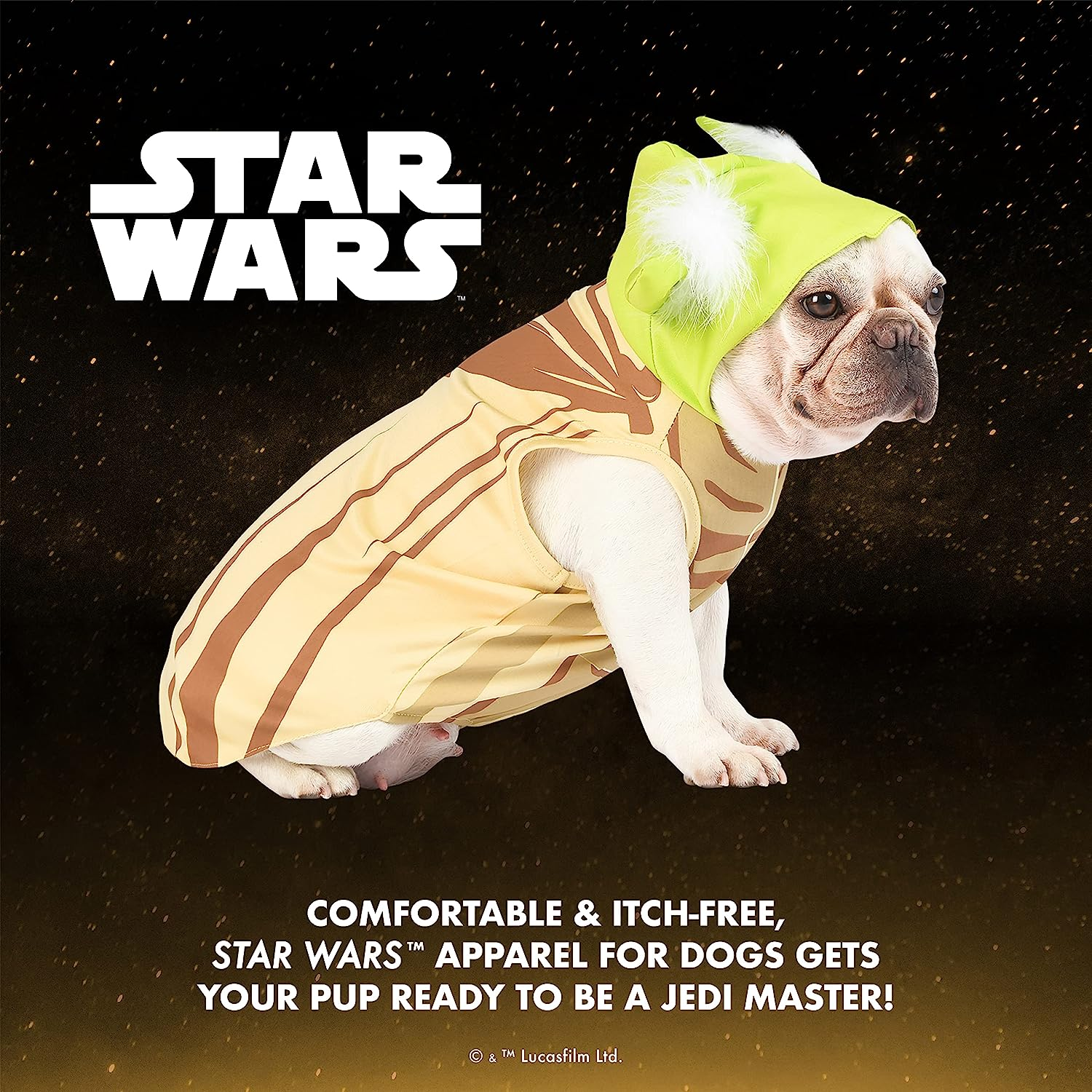 Star Wars Yoda Costume for Dogs, Small (S) | Hooded and Comfortable Green Yoda Dog Costumes for All Dogs | Dog Halloween Star Wars Dog Costume for Small Dogs | See Sizing Chart for More Info image number 5