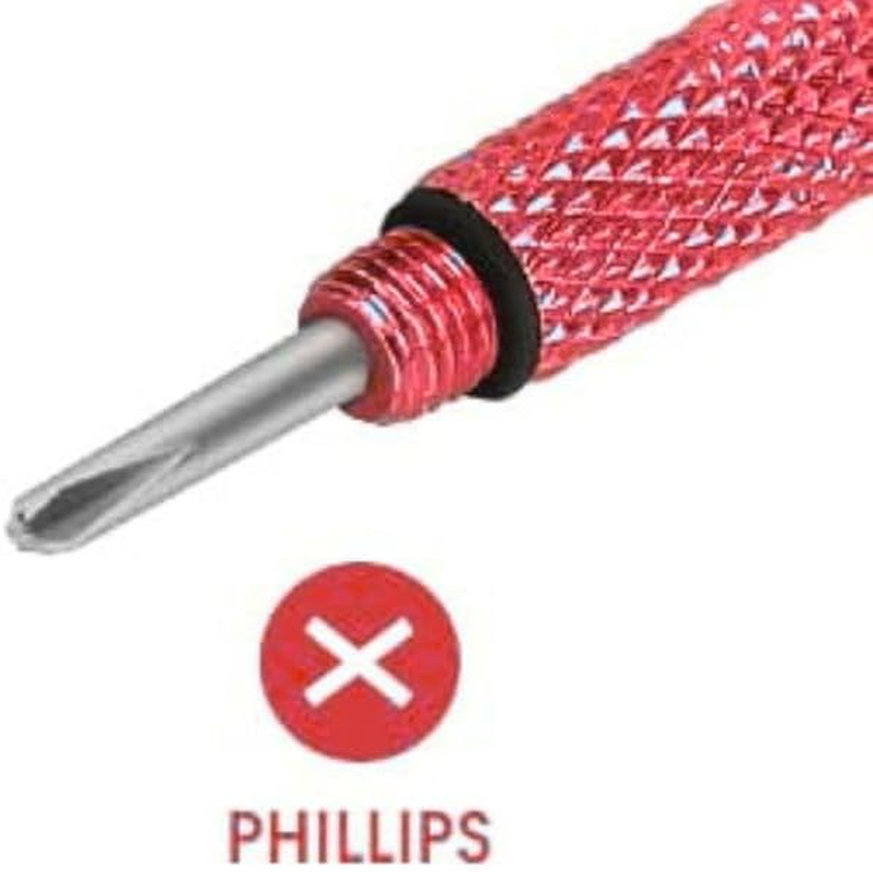 UNEAK - Eyeglass Screwdriver Repair Kit Red Precision 3 in 1 Mini Screwdrivers Set Keychain Glasses, Sunglasses, Sunglass, Watch, Electronics, Eyeglasses, Flat Head, Phillips, Hex - Blue image number 4