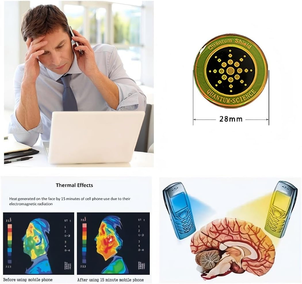 EMF Stickers Blocker Neutralize Shield Protection - 12Pcs Golden EMF Blocker for Cell Phone/Laptops/Computers/Tv/Electronic Devices, Quantum Shield Stickers for Wifi/5G Radiation Protection image number 3