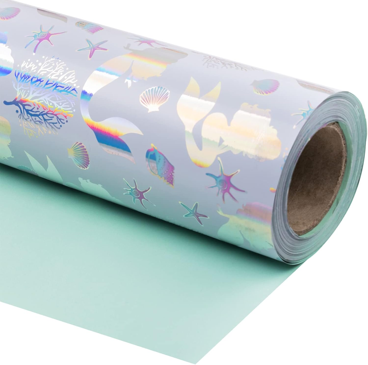 WRAPAHOLIC Birthday Reversible Wrapping Paper - Mini Roll - 17 Inch X 33 Feet - Colorful Balloon with Confetti Design for Birthday, Holiday, Party, Baby Shower