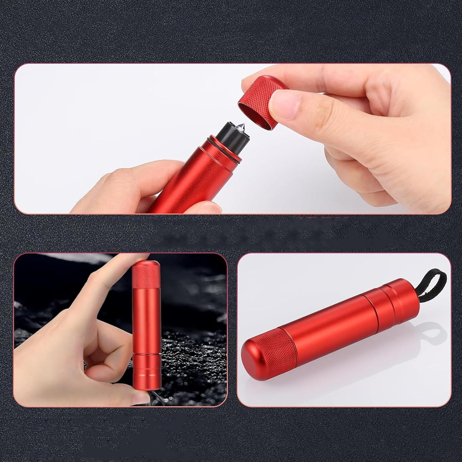 Emergency Hammer Car with Belt Cutter, Compact Portable Emergency Hammer Car, Mechanical Spring Glass Breaker Car Essentials, Upgrade Multifunctional Belt Cutter Emergency Hammer image number 5