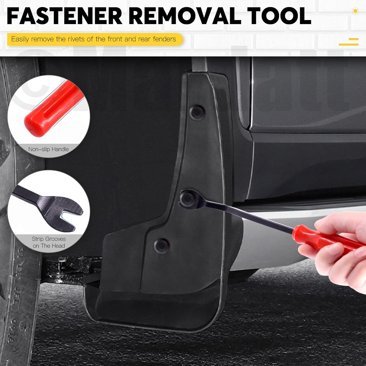 Mardatt 92 Pcs 6 Sizes Nylon Blind Rivets Assortment Set with Plastic Rivet Gun Set and Bonus Fastener Removal Tool for Automotive and More image number 4